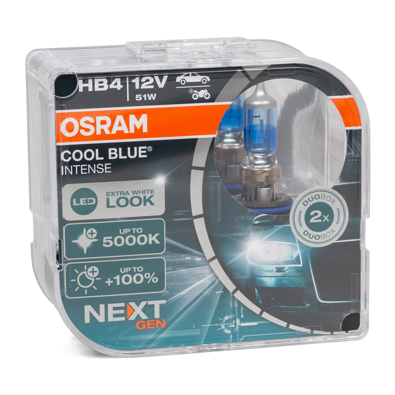2x OSRAM Glühlampe HB4 COOL BLUE INTENSE Next Gen 12V 51W P22d +100% 5000K