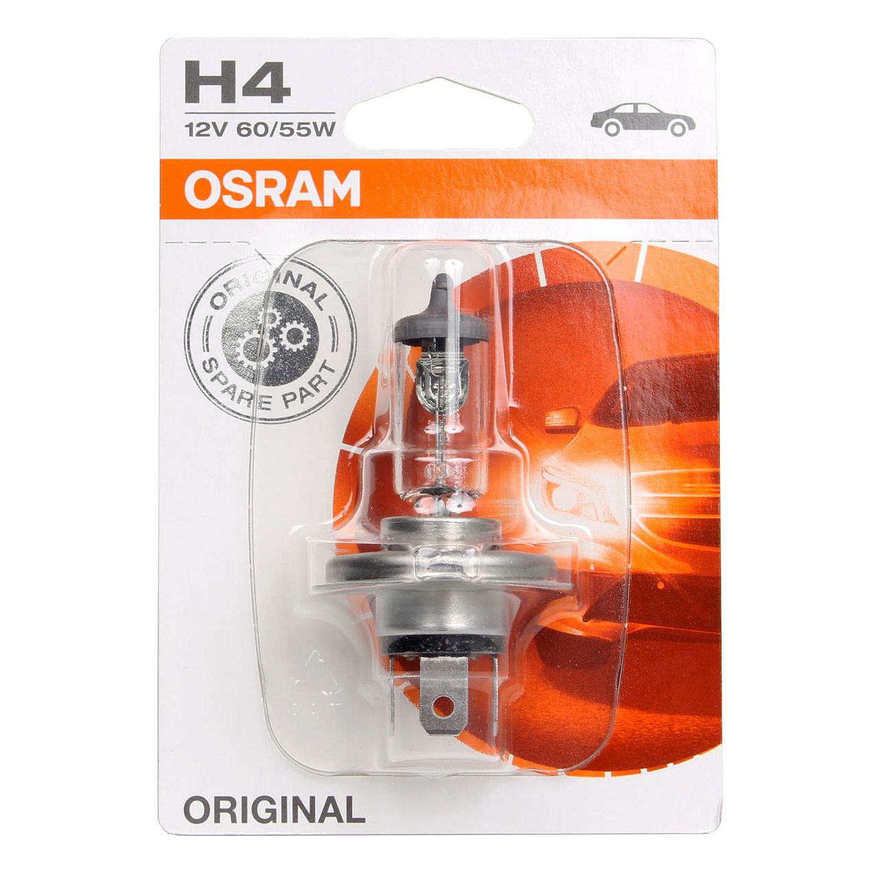 2x OSRAM Halogenlampe H4 ORIGINAL LINE 12V 60/55W P43t 64193-01B