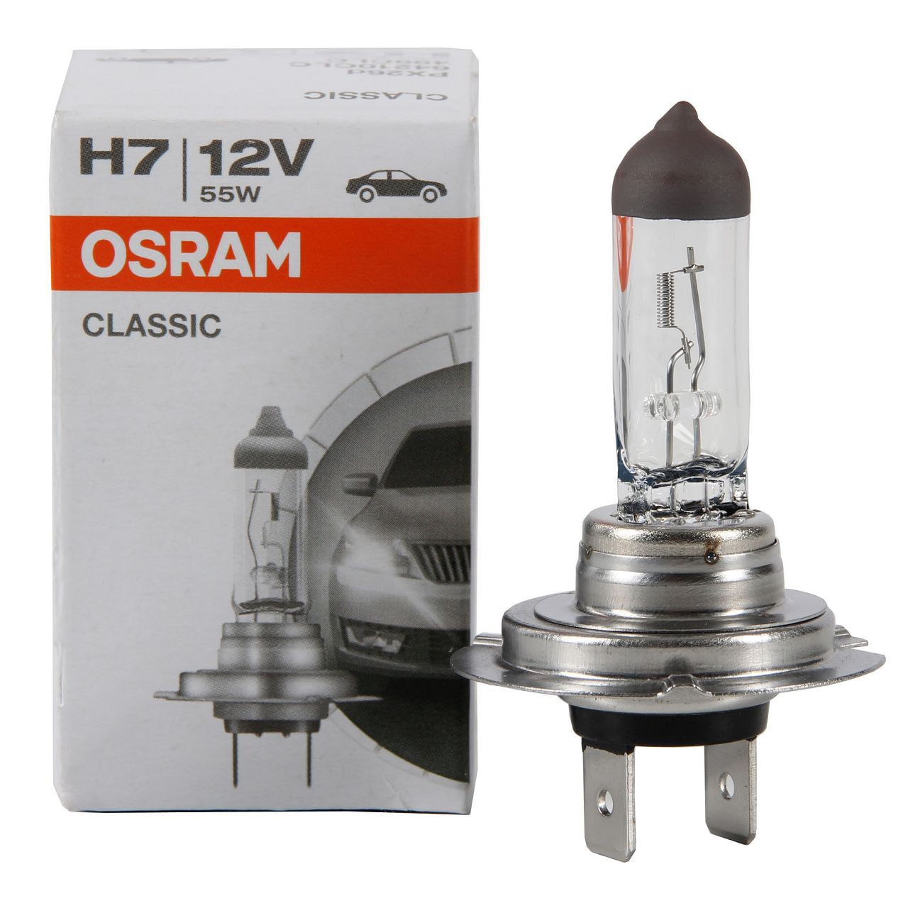 OSRAM Glühlampe Halogenlampe H7 CLASSIC 12V 55W PX26d 64210CLC
