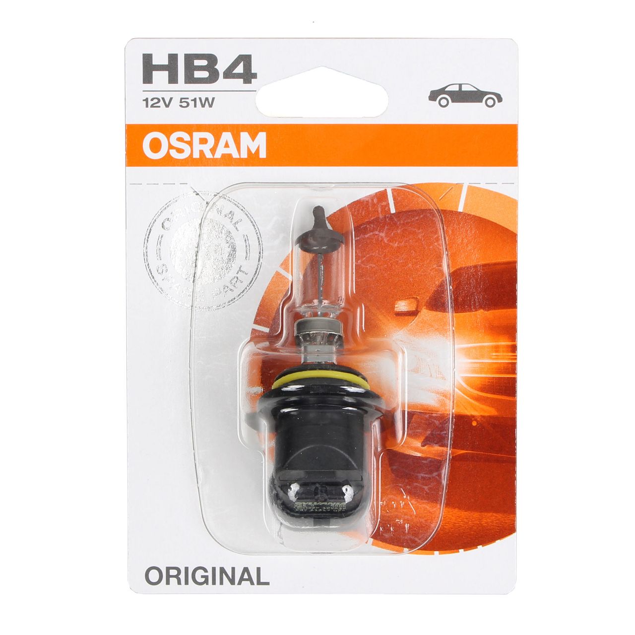 2x OSRAM Halogenlampe HB4 ORIGINAL LINE 12V 51W P22d 9006-01B