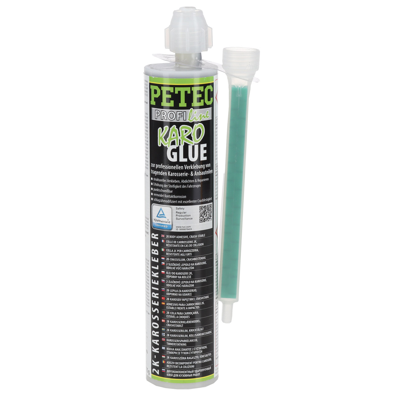 PETEC 98195 KaroGlue 2K-Karosseriekleber Karosserieklebstoff + Mischrohr 195ml