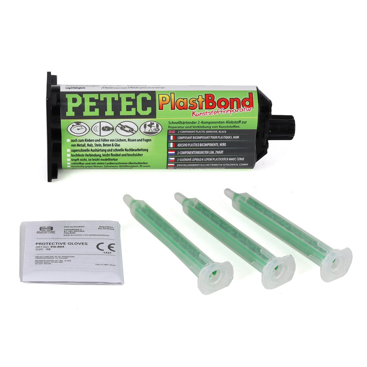 PETEC 98350 PLASTBOND Klebstoff 2-Komponenten Kleber für Kunststoff 50ml