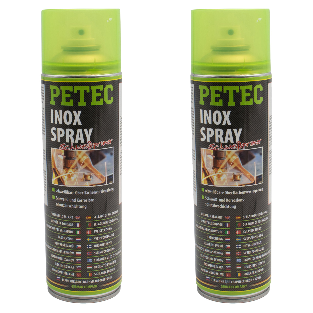 2x 500ml PETEC 70360 Inox Spray Schweißprimer Korrosionsschutzmittel Versiegelung Schutz