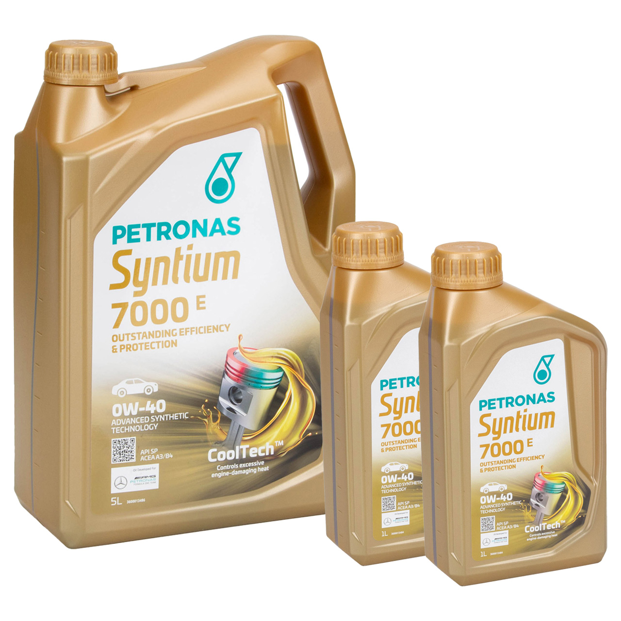 7L 7 Liter PETRONAS Syntium 7000 E 0W-40 Motoröl Öl BMW LL-01 MB 229.5 VW 502/505.00