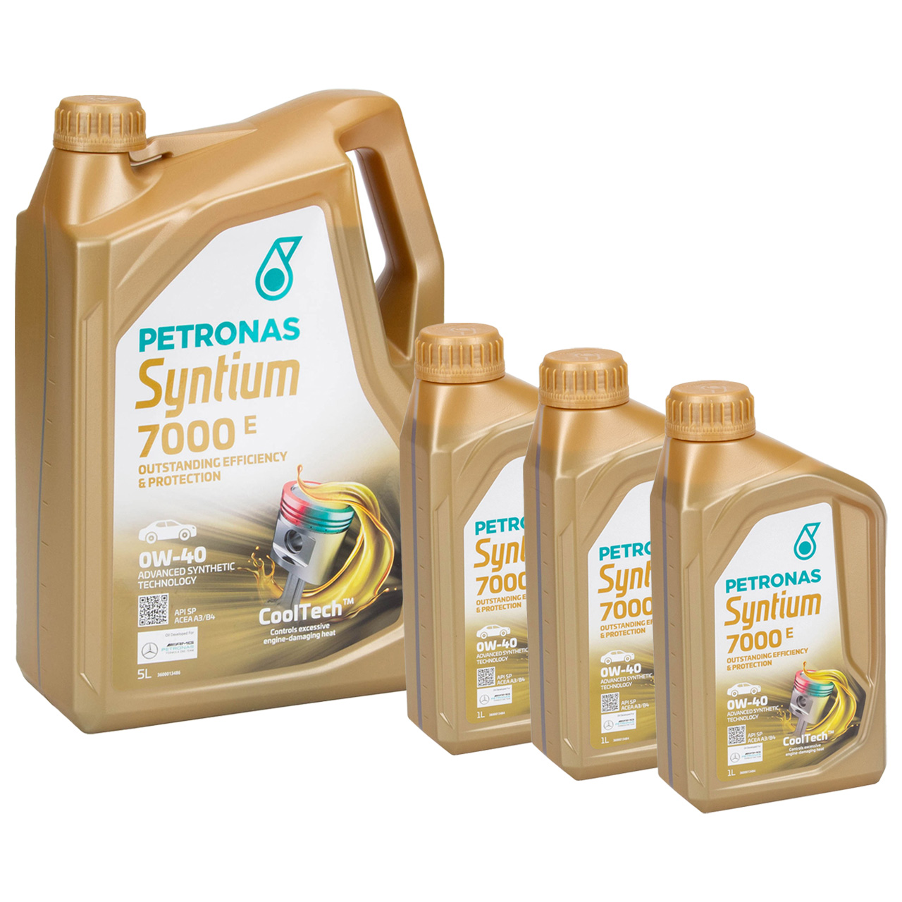 8L 8 Liter PETRONAS Syntium 7000 E 0W-40 Motoröl Öl BMW LL-01 MB 229.5 VW 502/505.00