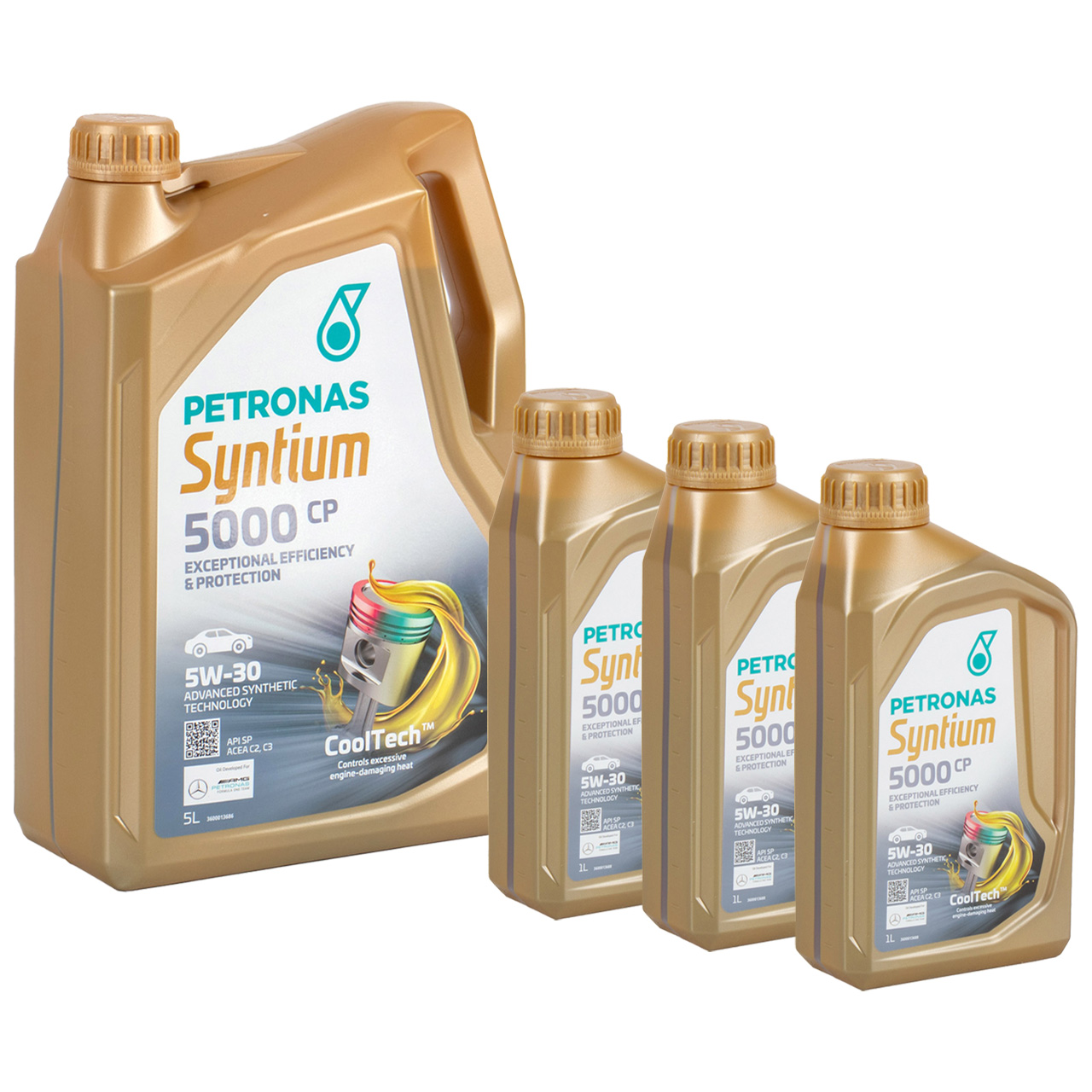 8L 8 Liter PETRONAS Syntium 5000 CP 5W-30 Motoröl Öl MB 229.51/52 PSA B712290 Renault RN17