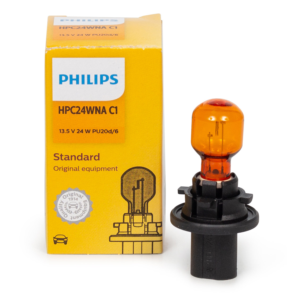 PHILIPS Glühlampe Halogenlampe Blinkerlampe 13,5V 24W HPC24WY PU20d/2 12272NAC1