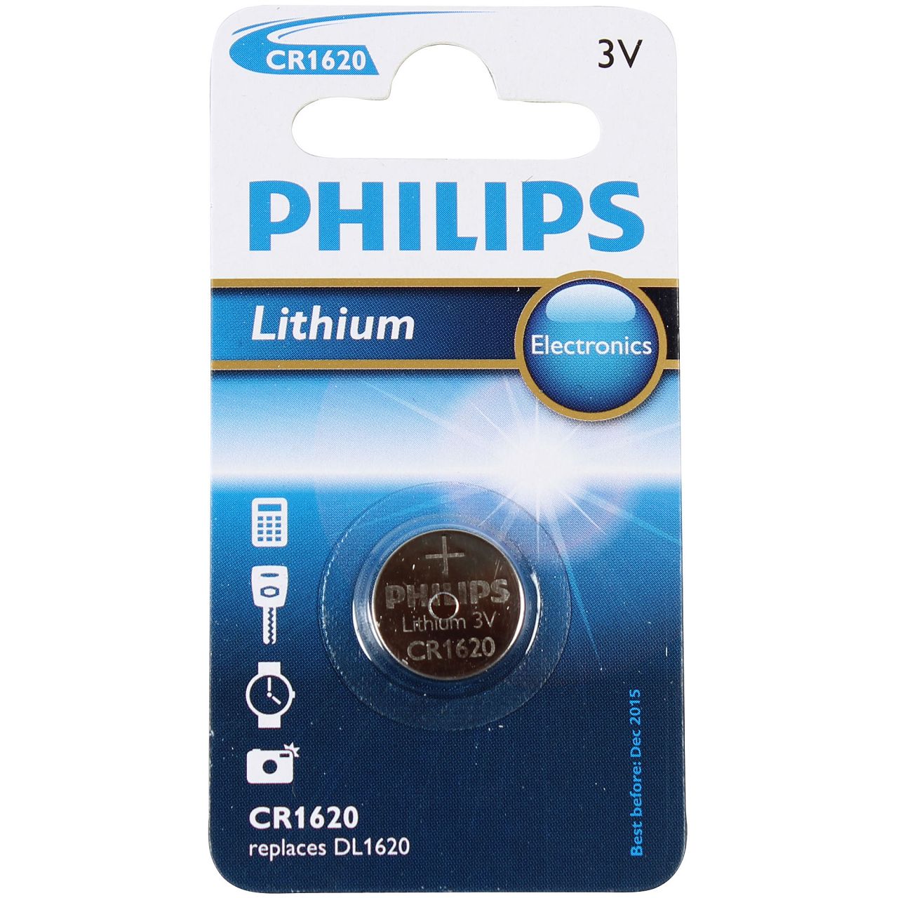 PHILIPS Knopfzelle Knopfbatterie Batterie Lithium 3V CR1620