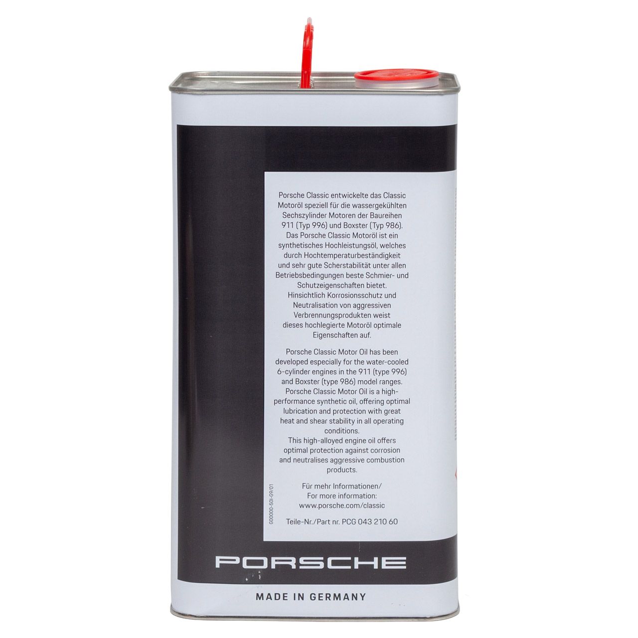 5 Liter ORIGINAL Porsche CLASSIC Motoröl Öl 5W-50 5W50 911 996 Boxster 986