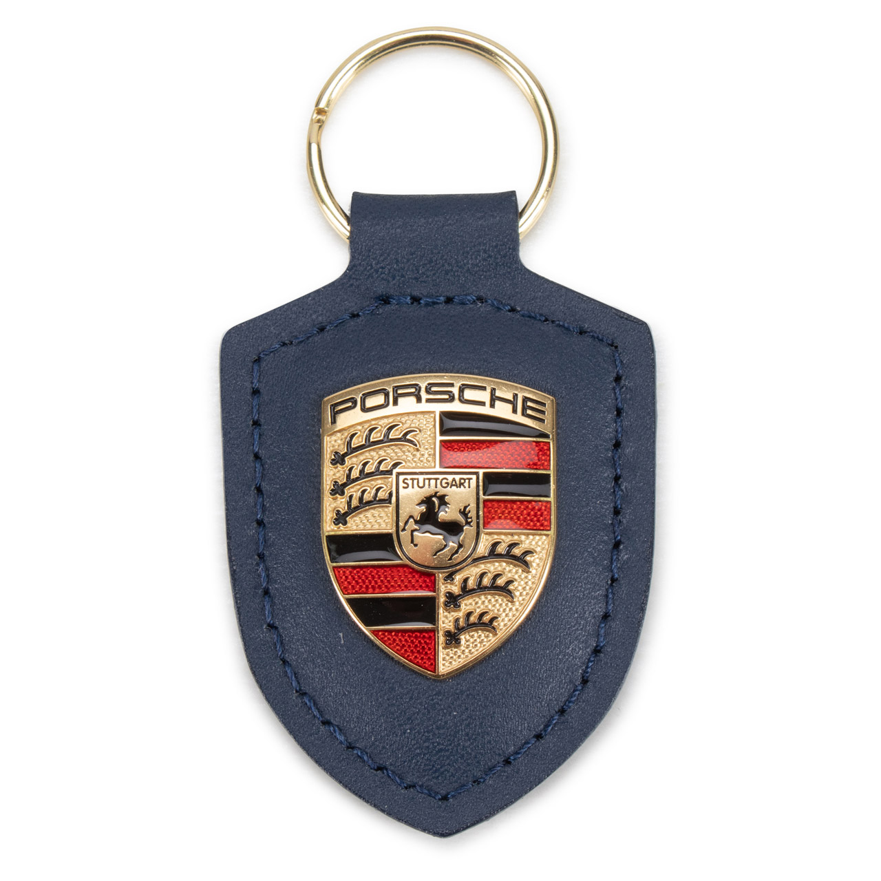 ORIGINAL Porsche Schlüsselanhänger BLAU Leder mit Wappen WAP0500950E