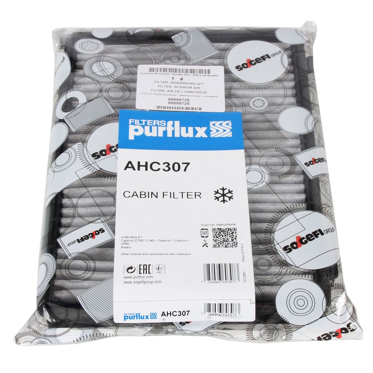 PURFLUX AHC307 Innenraumfilter Aktivkohle CHEVROLET Captiva OPEL Antara