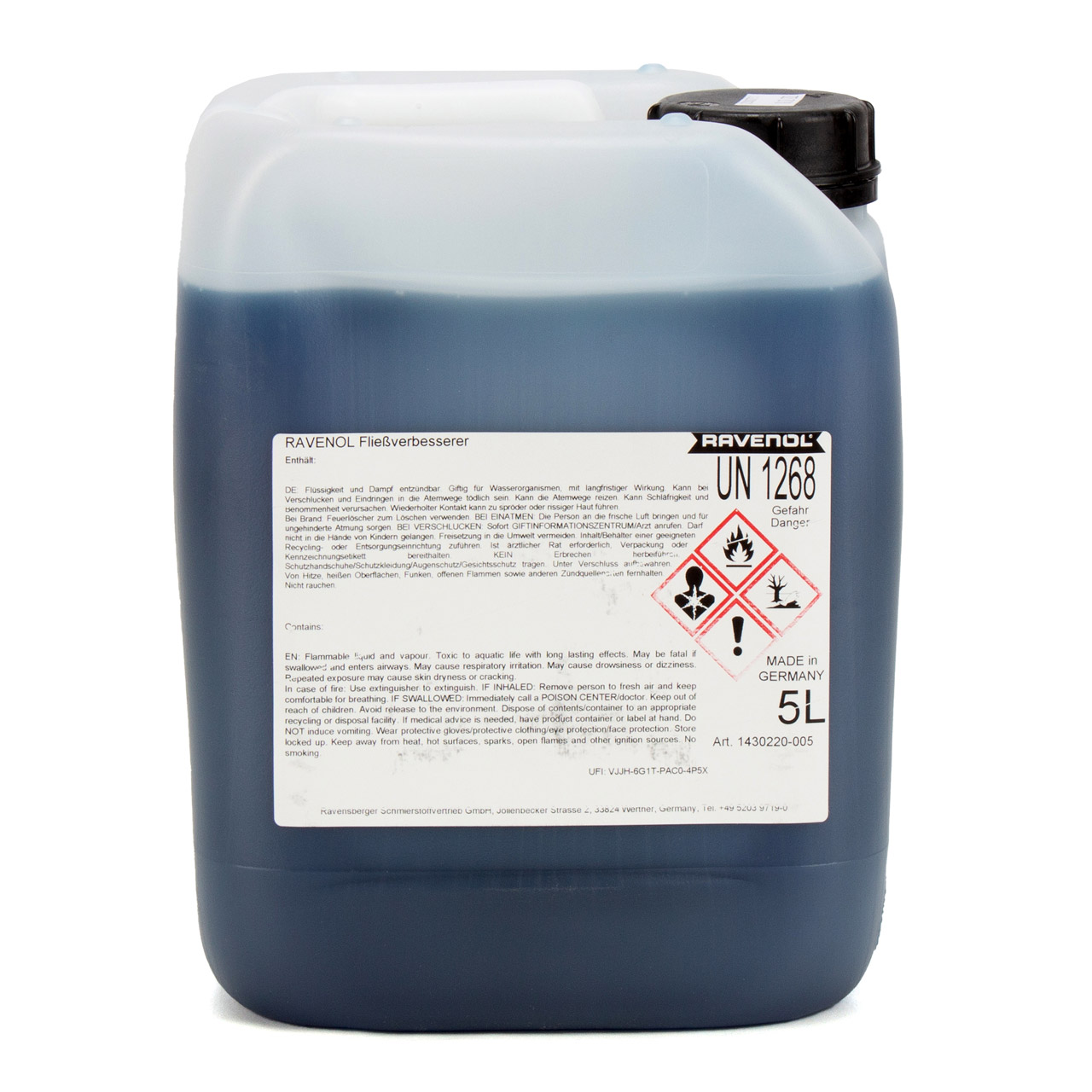 5L 5 Liter RAVENOL 1430220-005 Fließverbesserer 1:1000 Diesel Heizöl Frostschutz Frost Öl
