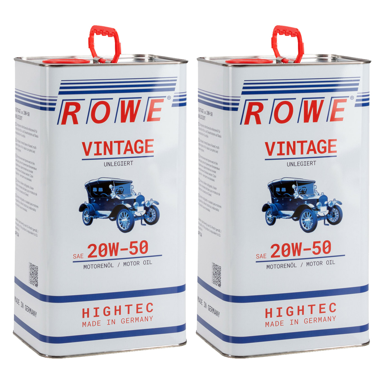 10 Liter ROWE Motoröl Öl VINTAGE Unlegiert SAE 20W50 Oldtimer Mehrbereichs-Öl