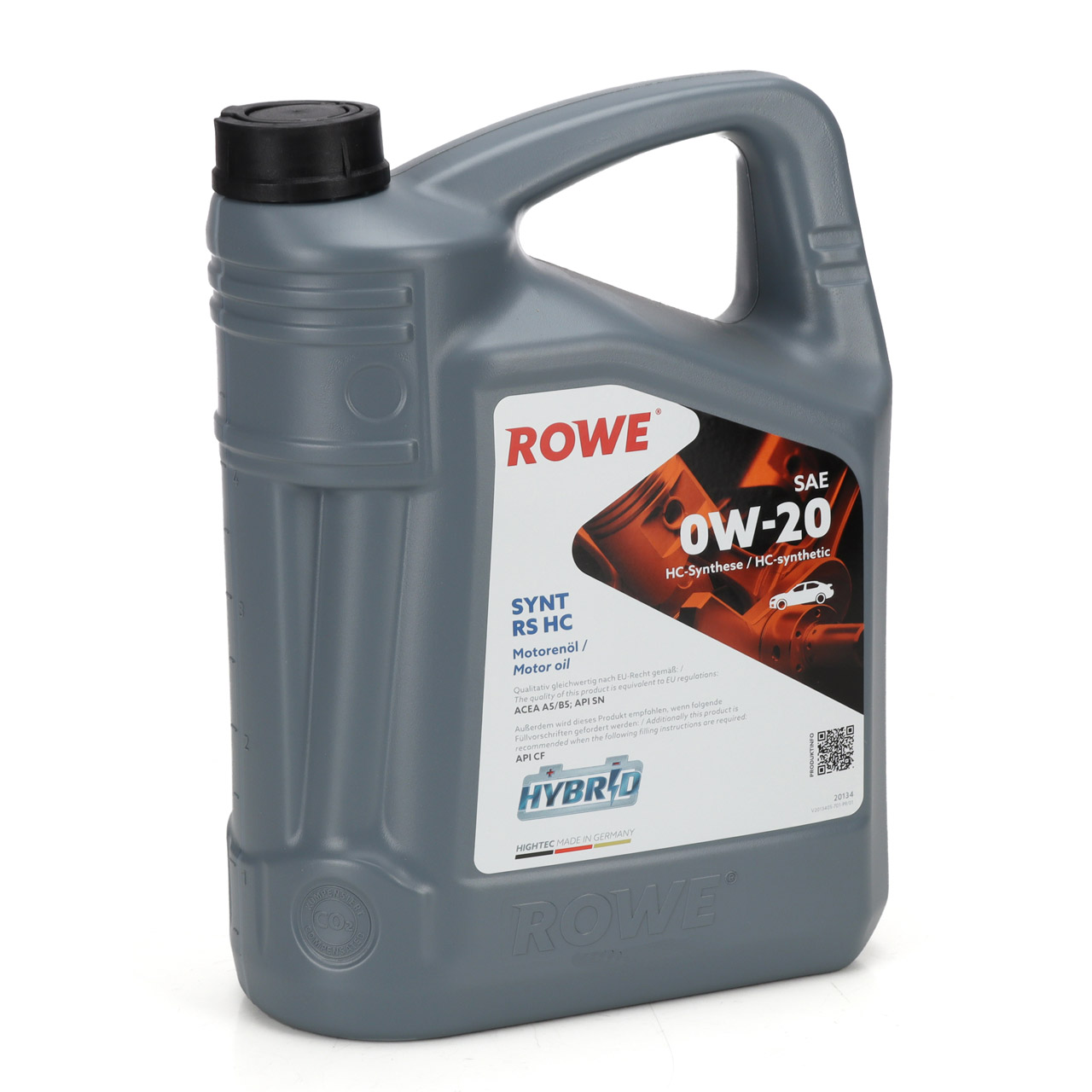 5L 5 Liter ROWE SYNT RS HC 0W-20 0W20 Motoröl Öl ACEA A5/B5 API SN/CF HYBRID