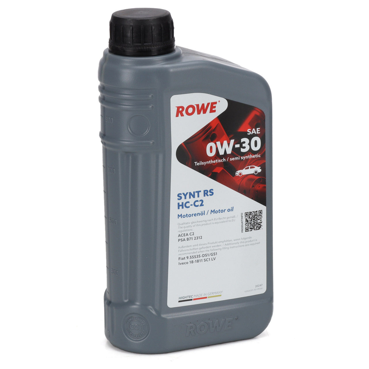 7L 7 Liter ROWE SYNT RS HC-C2 0W-30 Motoröl Öl ACEA C2 PSA B712312 Fiat 9.55535-DS1/GS1