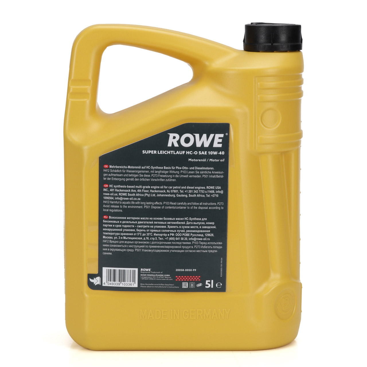 5L 5 Liter ROWE SUPER LEICHTLAUF HC-O 10W-40 10W40 Motoröl Öl MB 
