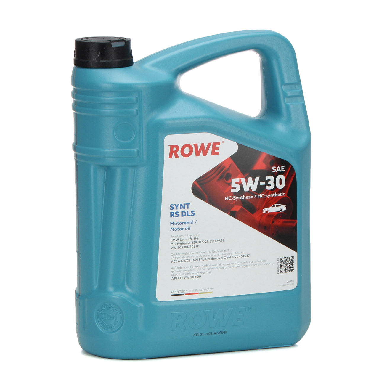 5L 5 Liter ROWE SYNT RS DLS 5W-30 Motoröl Öl BMW LL-04 MB 229.31/51/52 VW 505.00/505.01