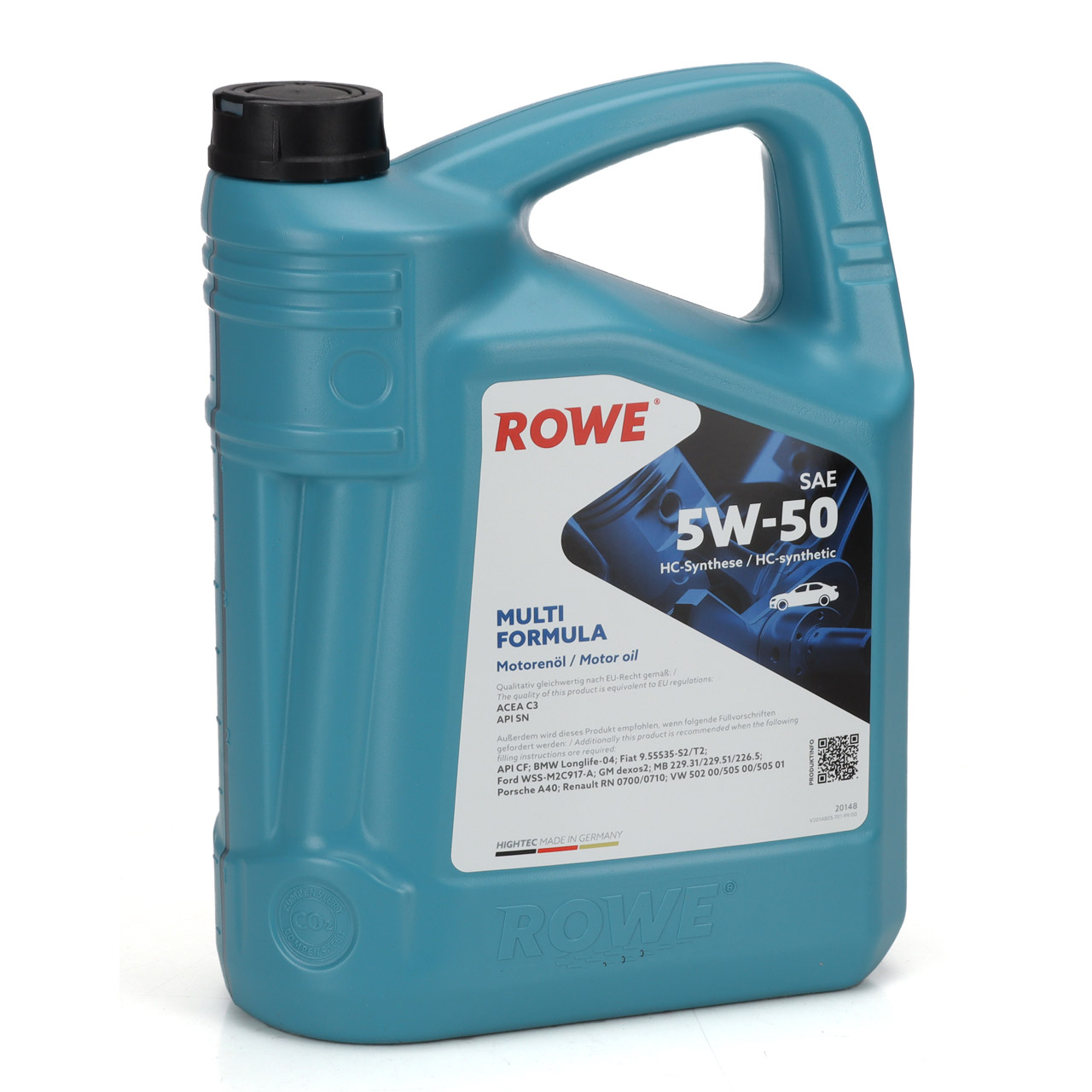 5L 5 Liter ROWE MULTI FORMULA 5W-50 Motoröl Öl ACEA C3 API SN BMW LL-04 VW 502/505.00