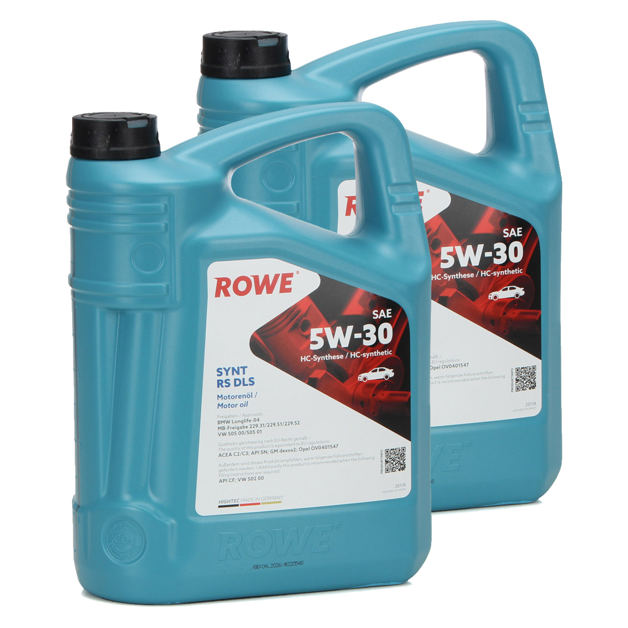 10L 10 Liter ROWE SYNT RS DLS 5W-30 Motoröl Öl BMW LL-04 MB 229.31/51/52 VW 505.00/505.01