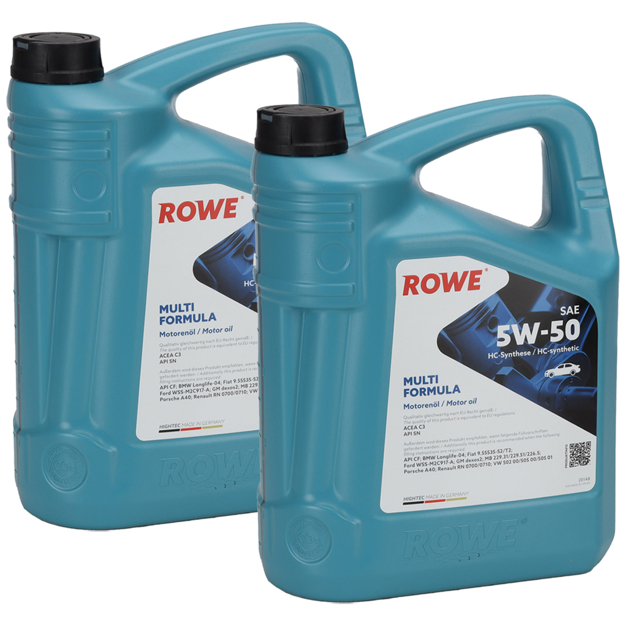10L 10 Liter ROWE MULTI FORMULA 5W-50 Motoröl Öl ACEA C3 API SN für BMW LL-04 502/505.00