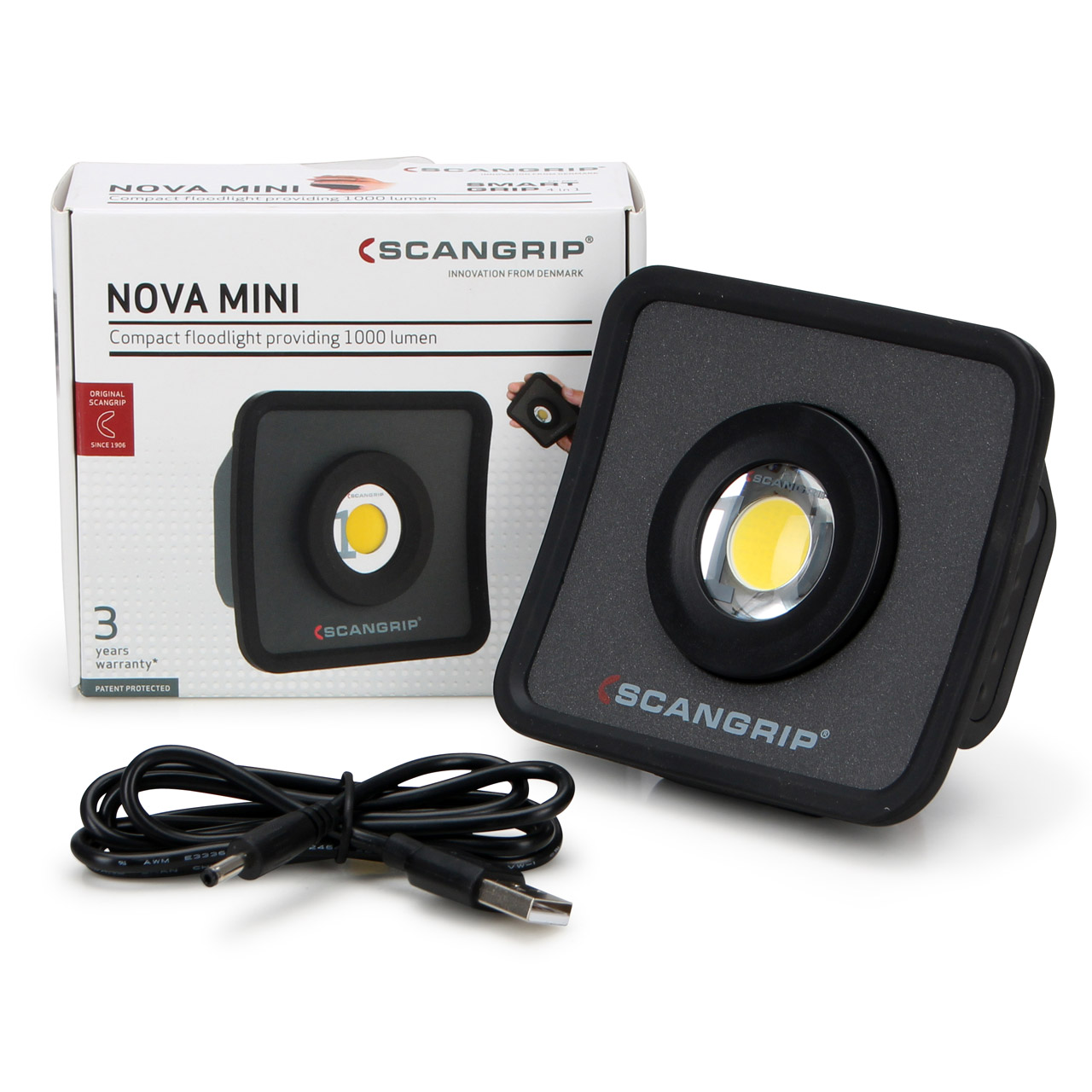 SCANGRIP 03.6010 NOVA MINI Kompakter Arbeitsscheinwerfer mit Smart Grip 1000 Lumen