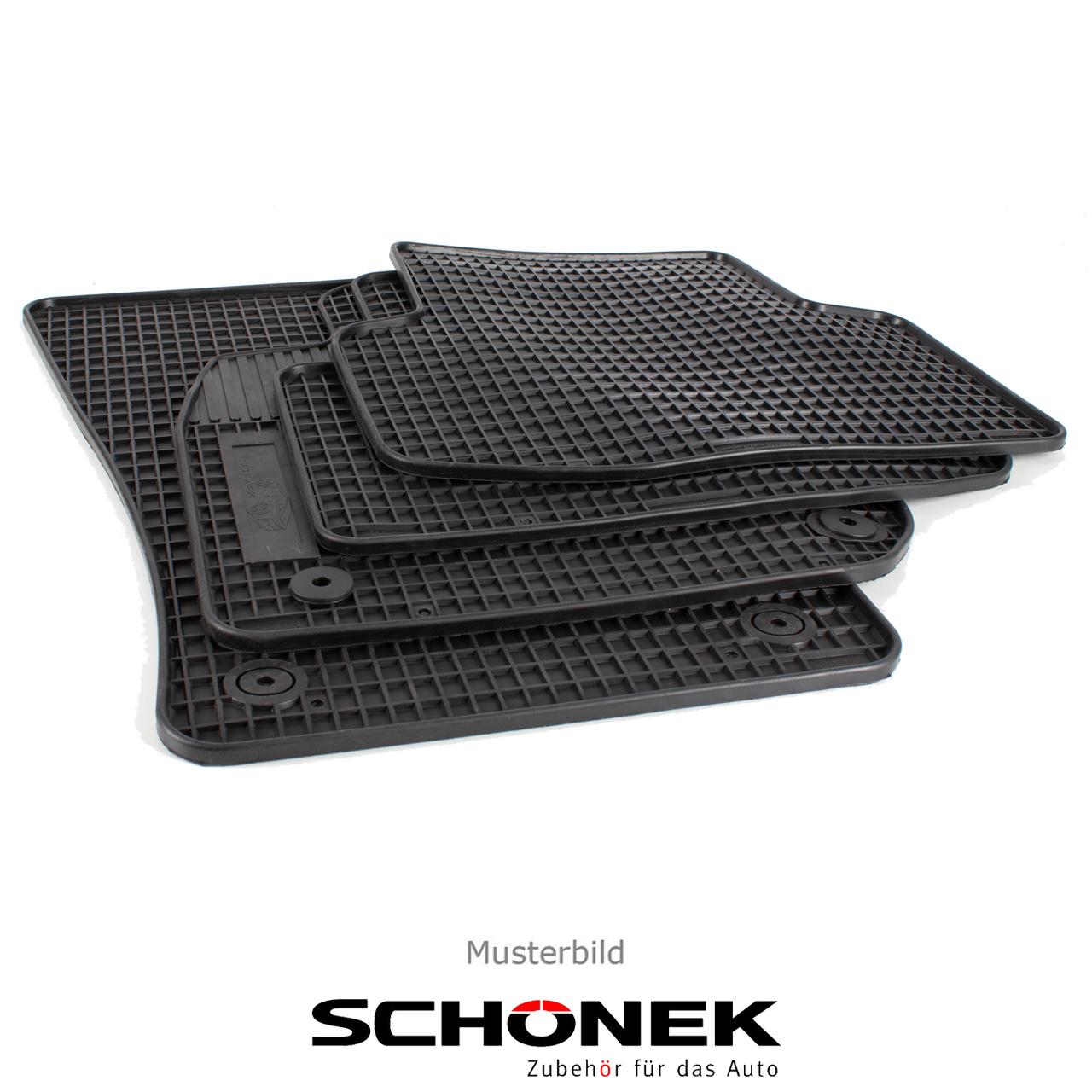 SCHÖNEK Gummimatten Fußmatten für VW BEETLE (5C1, 5C2) + CABRIO (5C7, 5C8) 4-tlg