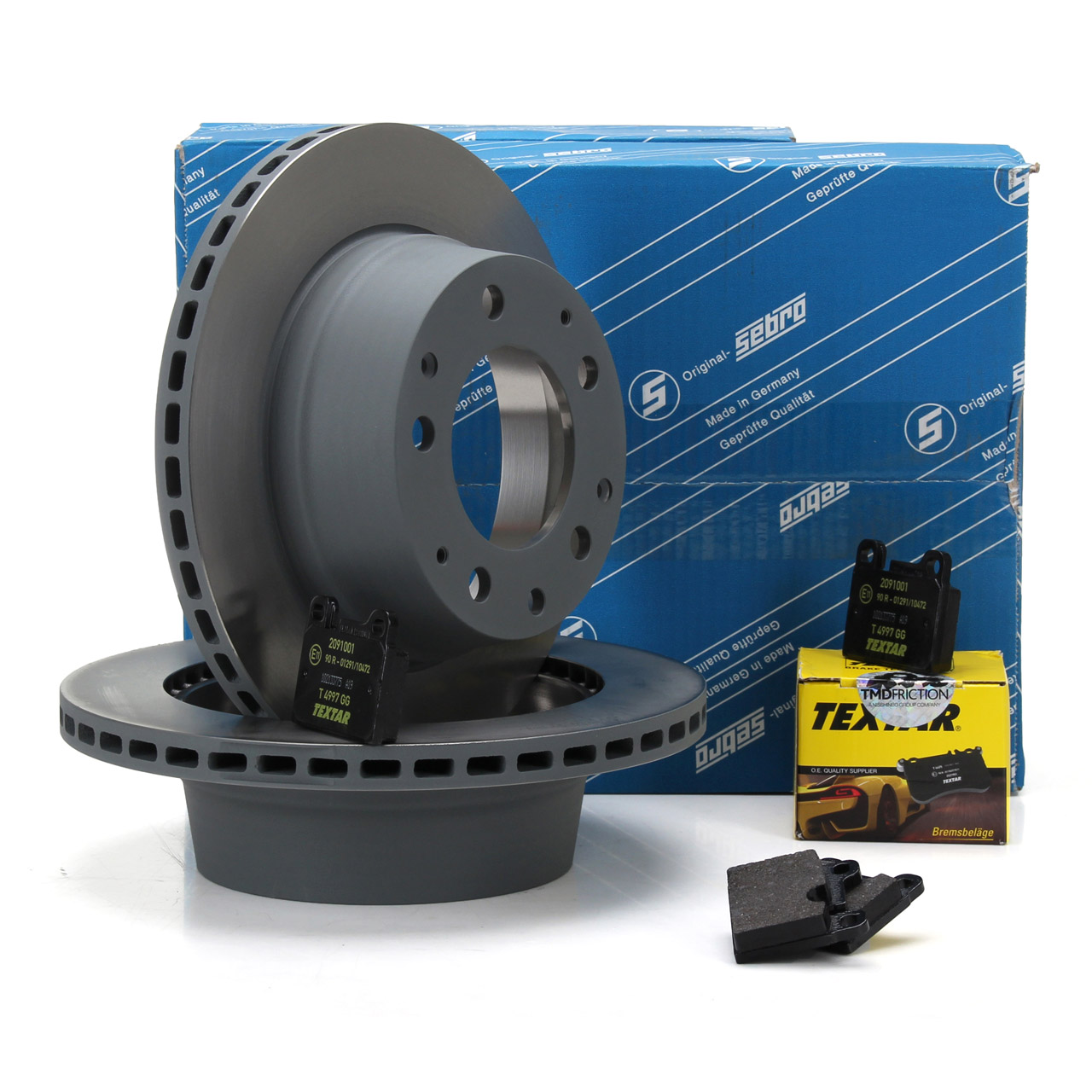 SEBRO Bremsscheiben + TEXTAR Beläge PORSCHE 911 2.2-3.0 Carrera  