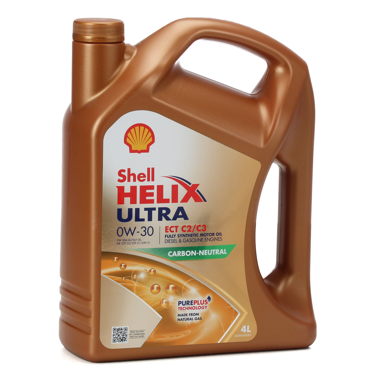 10L 10 Liter SHELL Motoröl Öl HELIX ULTRA ECT C2/C3 0W30 VW 504/507.00 MB 229.52