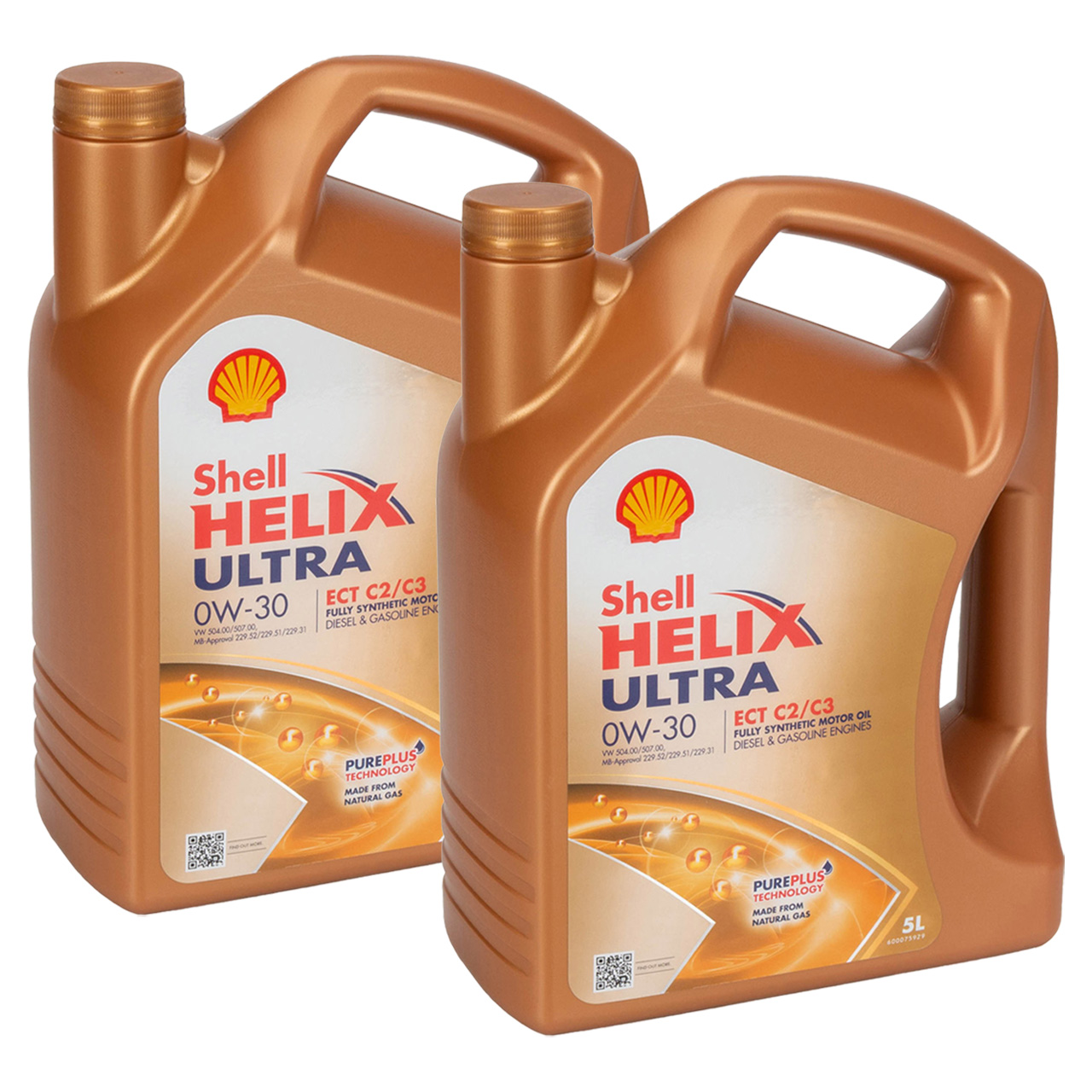 10L 10 Liter SHELL HELIX ULTRA ECT C2/C3 0W30 Motoröl Öl VW 504/507.00 MB 229.52