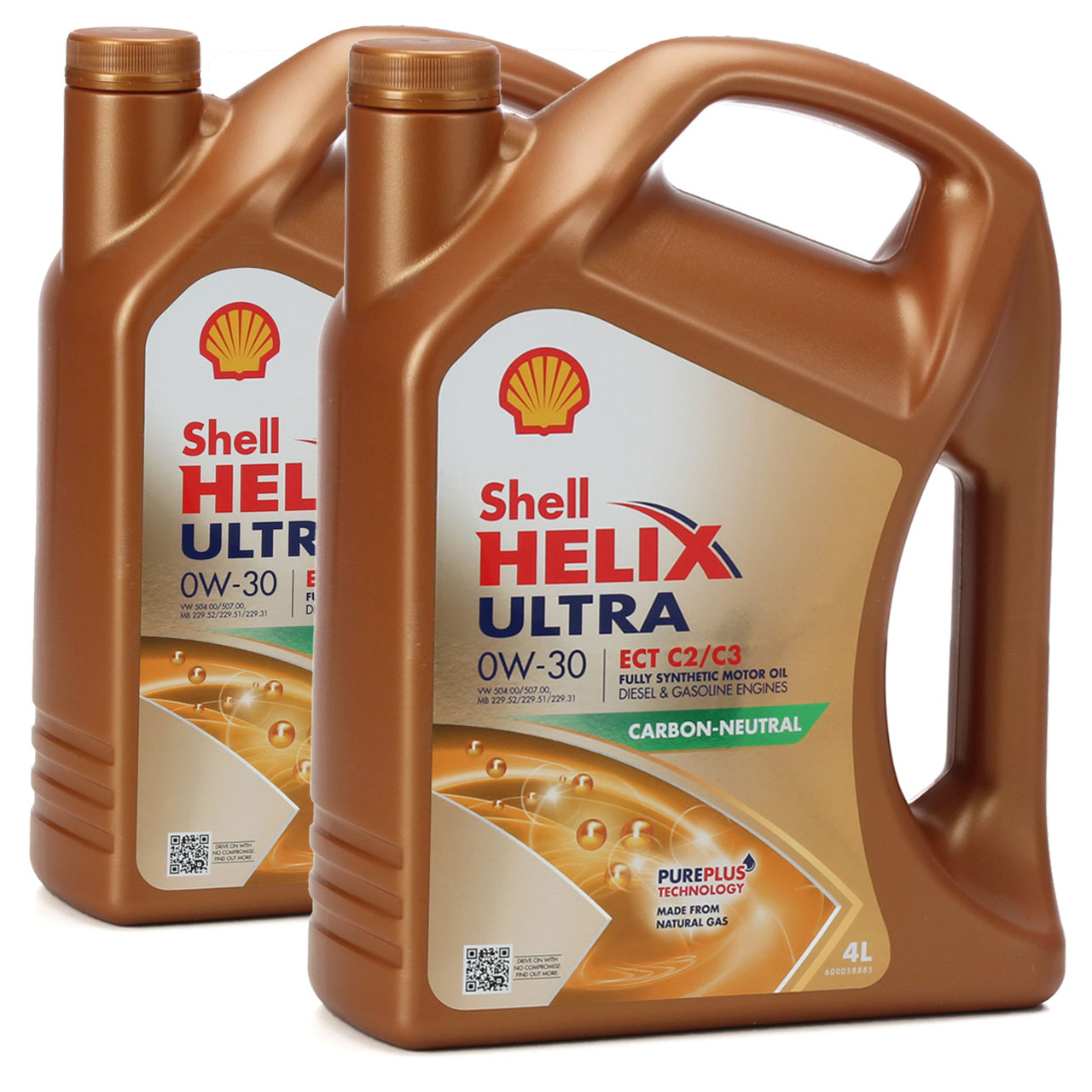 8L 8 Liter SHELL Motoröl Öl HELIX ULTRA ECT C2/C3 0W30 VW 504/507.00 MB 229.52
