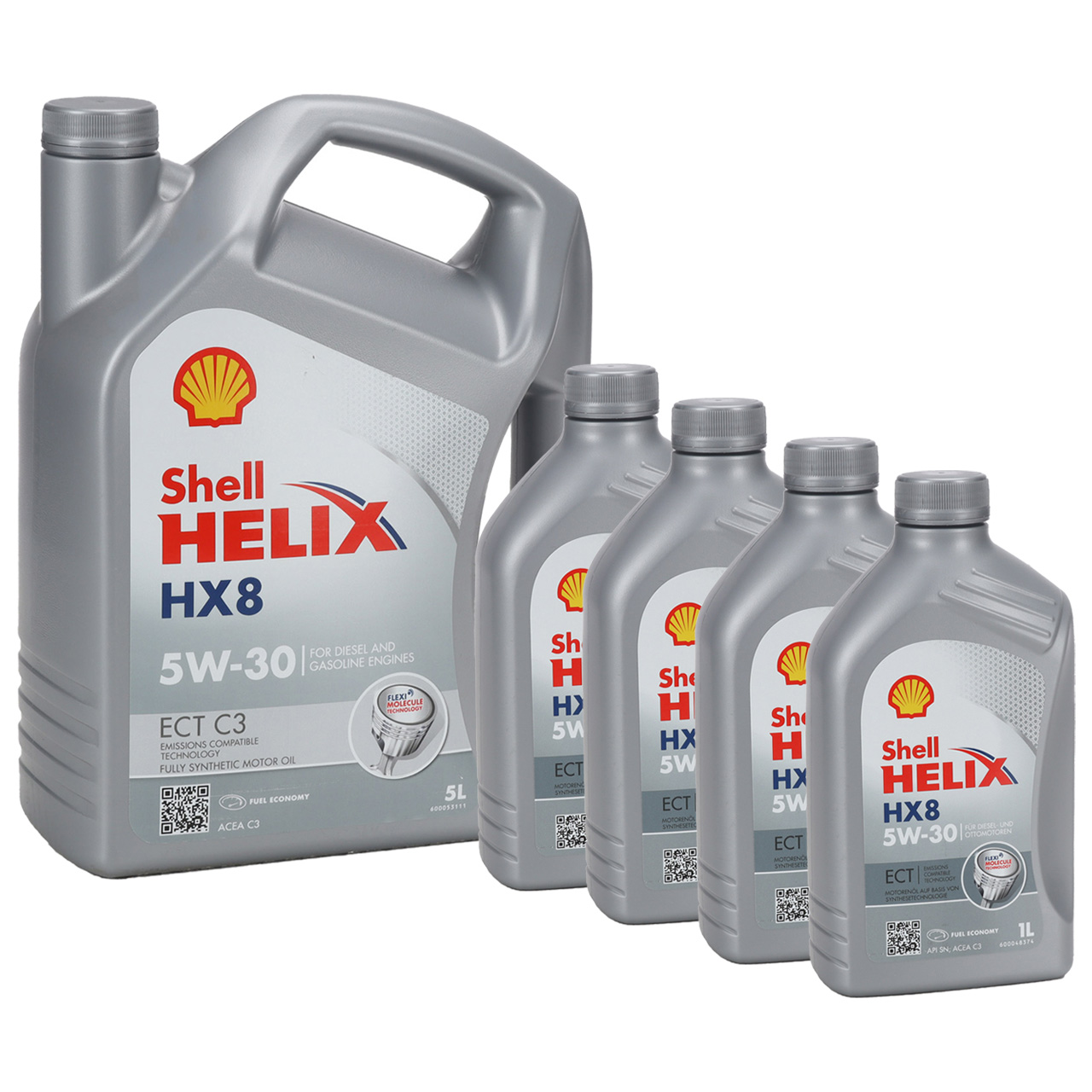 9L 9 Liter SHELL HELIX HX8 5W30 ECT C3 Motoröl Öl BMW LL-04 MB 229.31/51 VW 504/507.00