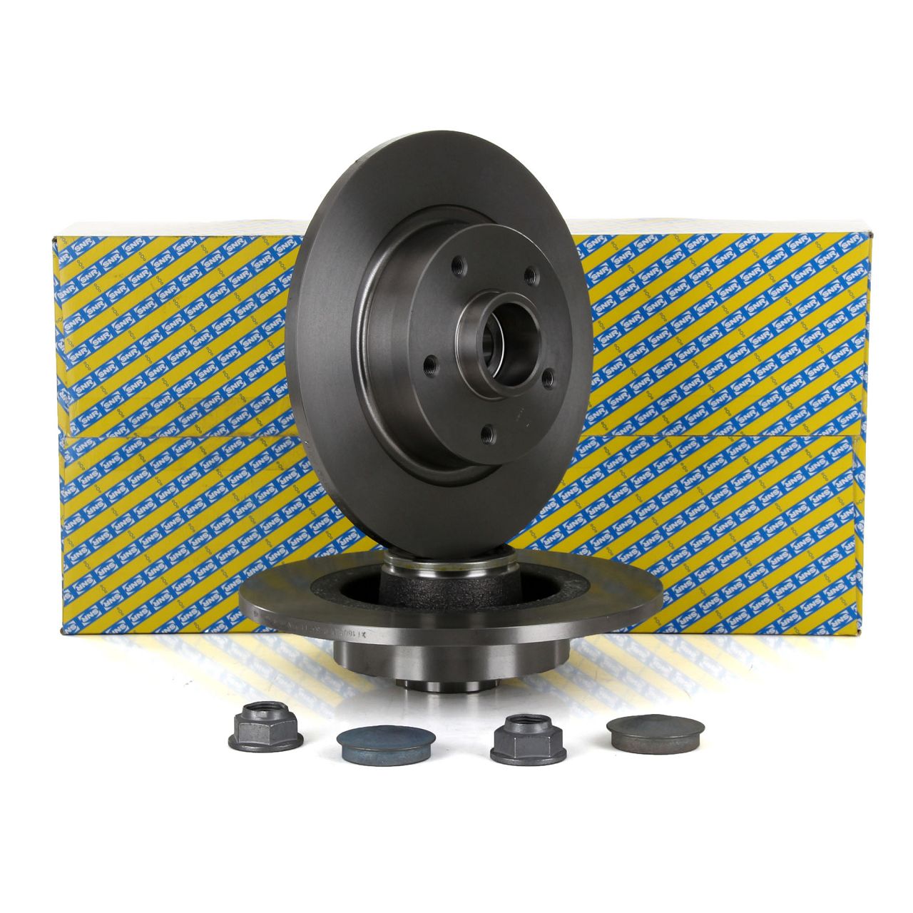 SNR Brake Discs + Wheel Bearing Set for RENAULT Grand Scenic 3/Scenic 3 (Rear)