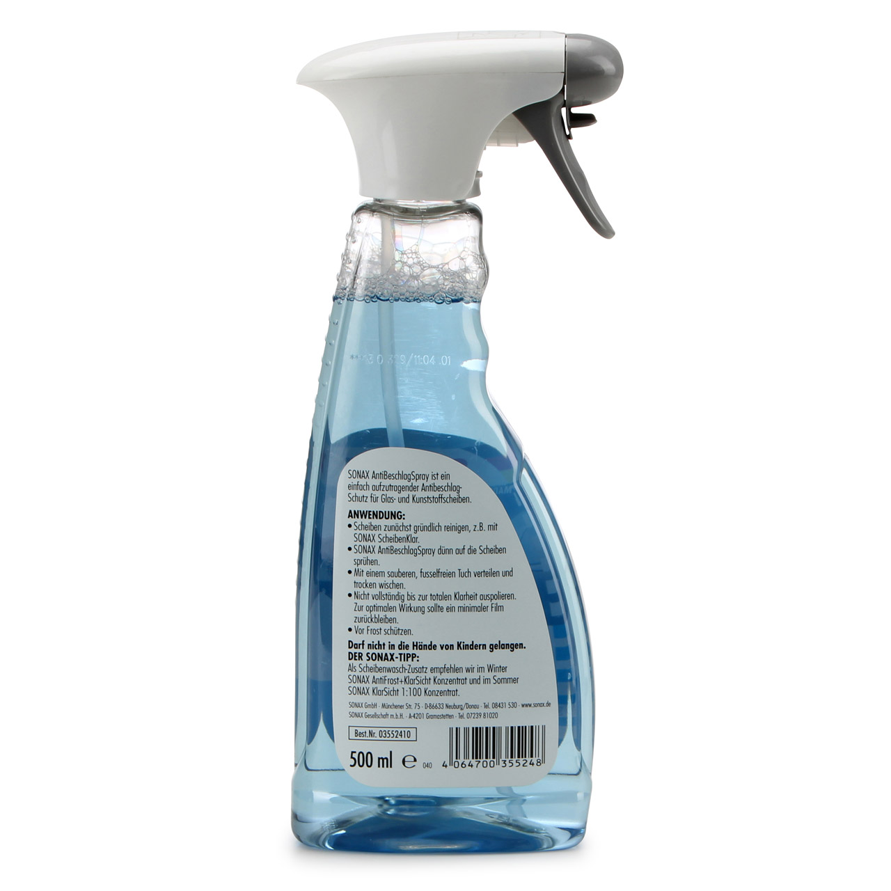 SONAX 03552410 Antibeschlagspray für Glas- und Kunststoffscheiben 500 ml