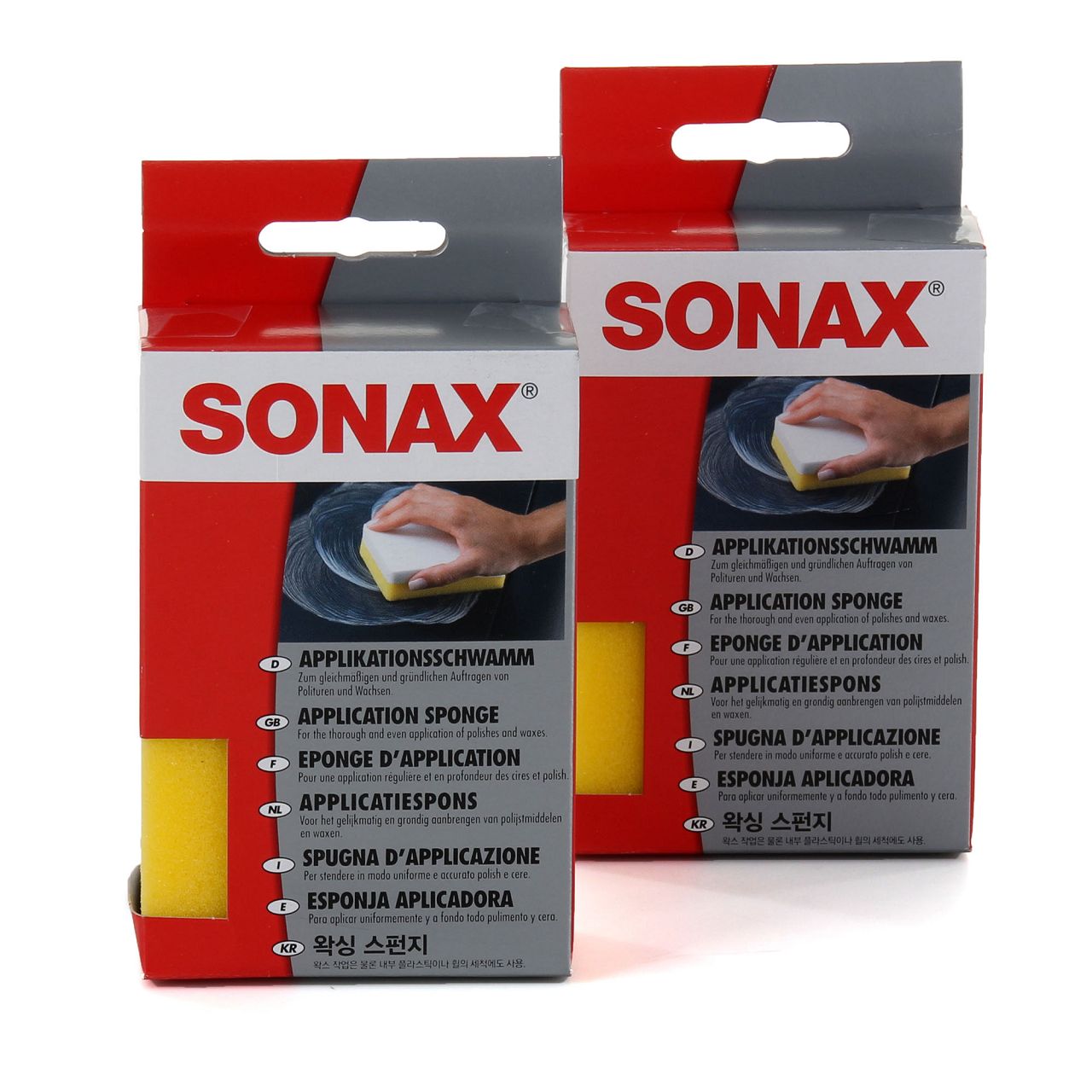 2x SONAX ApplikationsSchwamm Schwamm Reinigung 417300