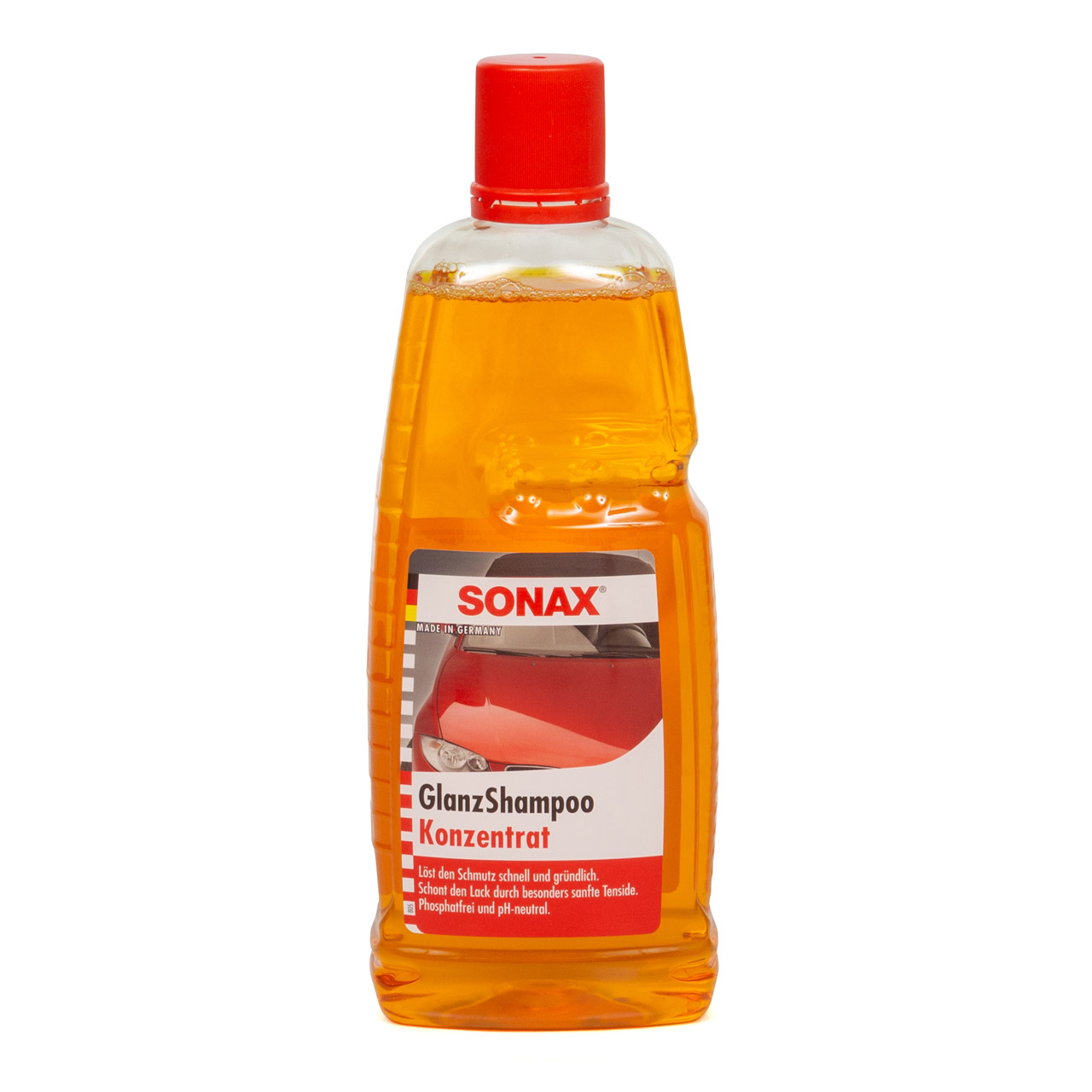 SONAX GlanzShampoo Auto-Shampoo 1 Liter 314300 + Microfaser-Schwamm 428100
