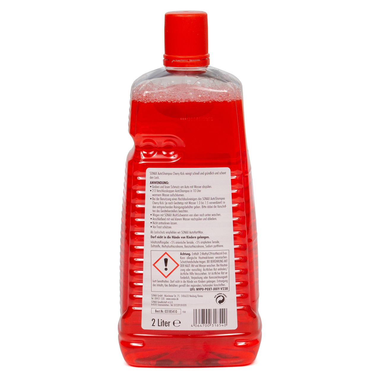 SONAX 318541 Autoshampoo Konzentrat Auto-Shampoo Cherry Kick 2L 2 Liter