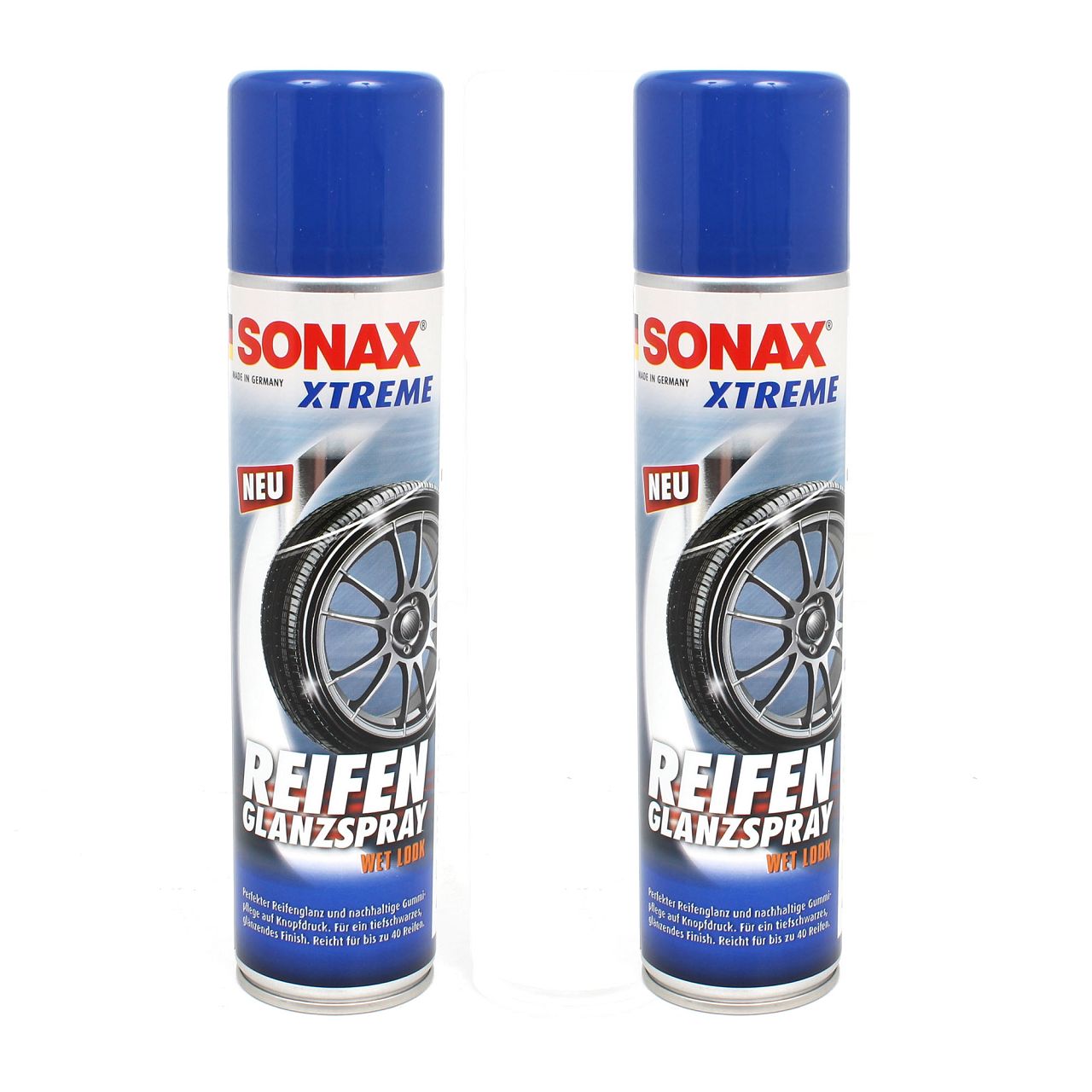 SONAX 235300 Xtreme ReifenGlanzSpray Wet Look Sprayflasche Reifenspray 2x 400ml
