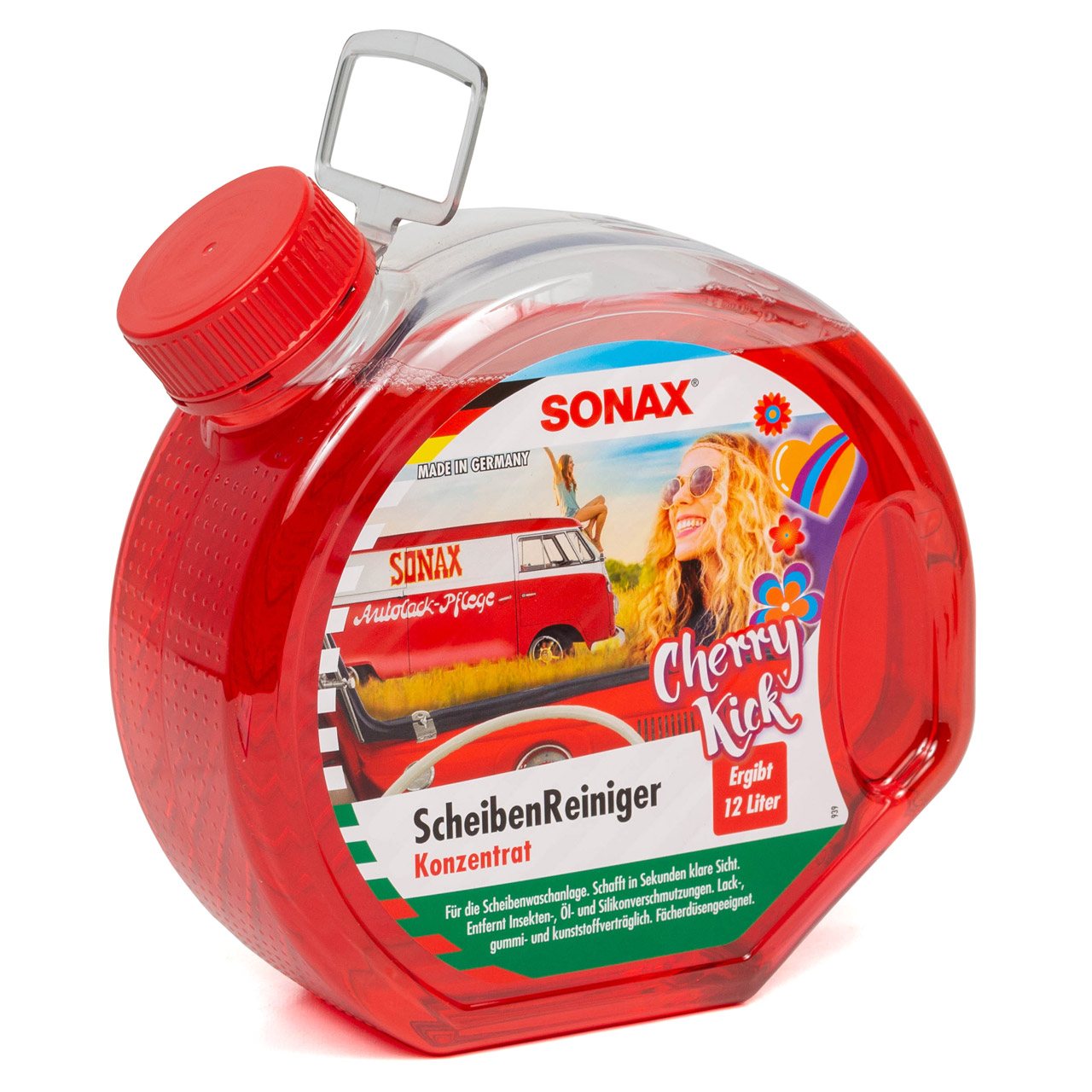 SONAX 392400 Scheibenreiniger Scheibenklar Glasreiniger Reiniger Cherry Kick 3L 3 Liter