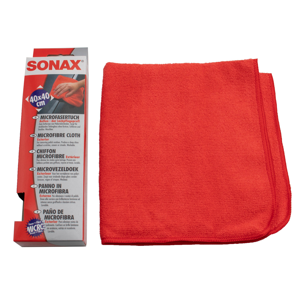 SONAX Microfasertuch Außen- Lackpflegeprofi Pflege Reiniger 40x40 cm 416200