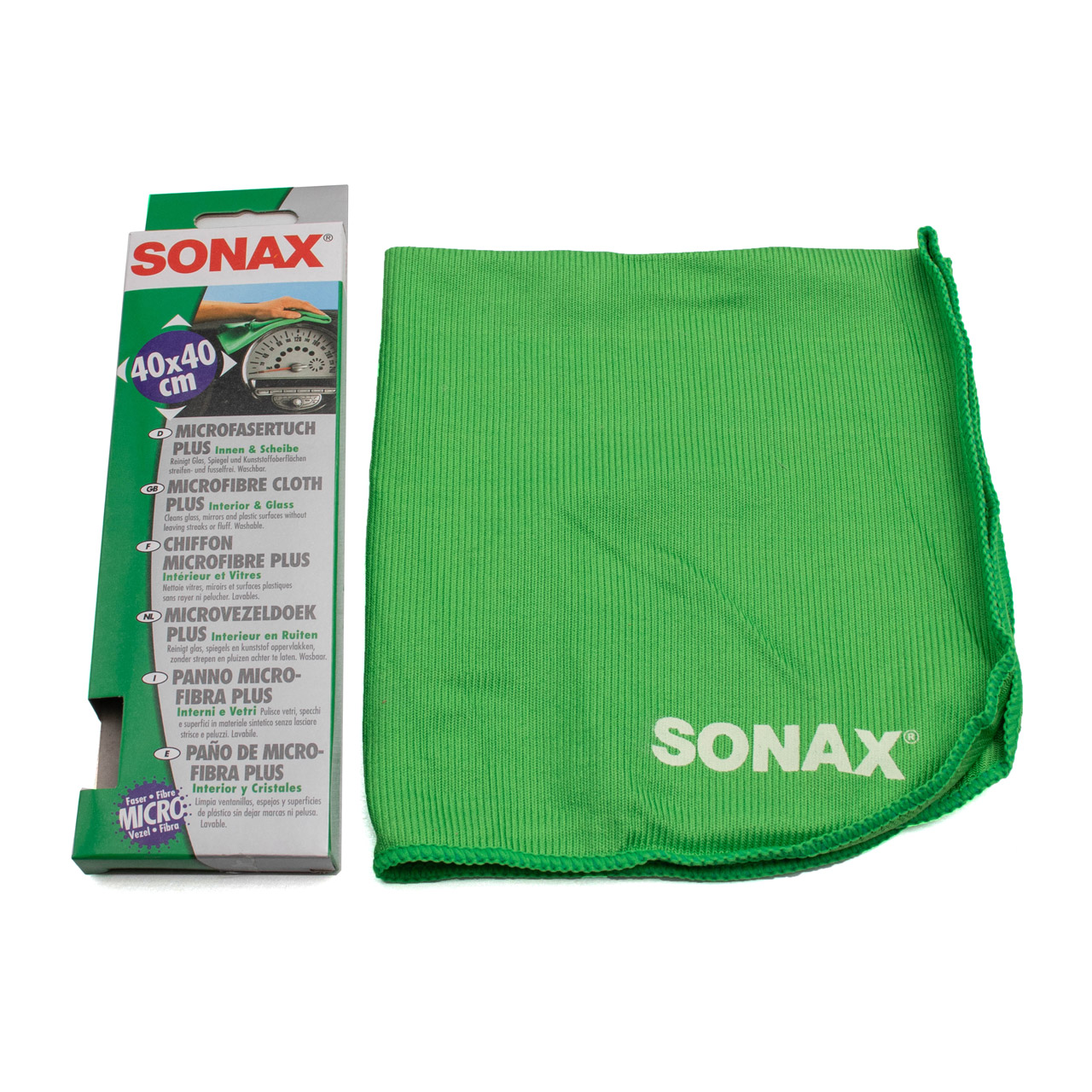 SONAX Microfaser Tuch PLUS Innen und Scheibe 1 Stück Reinigung 416500