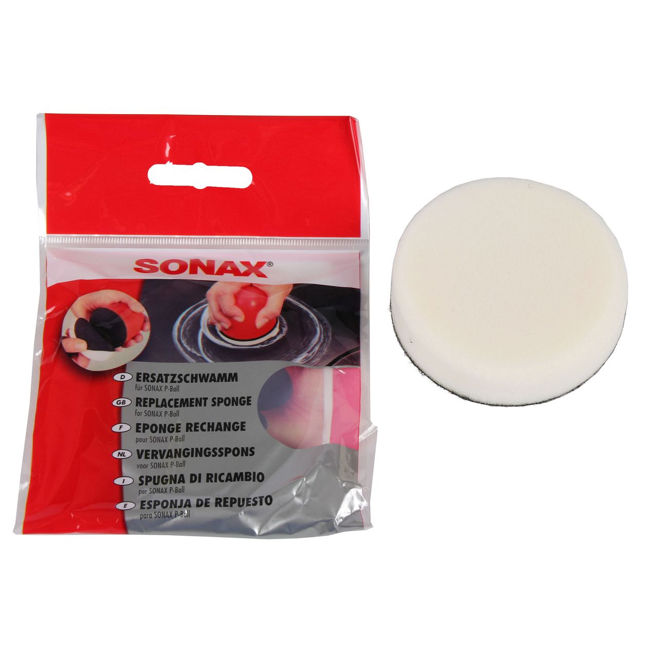 SONAX 417241 Ersatzschwamm für P-BALL Polierball Polierschwamm Polier Ball