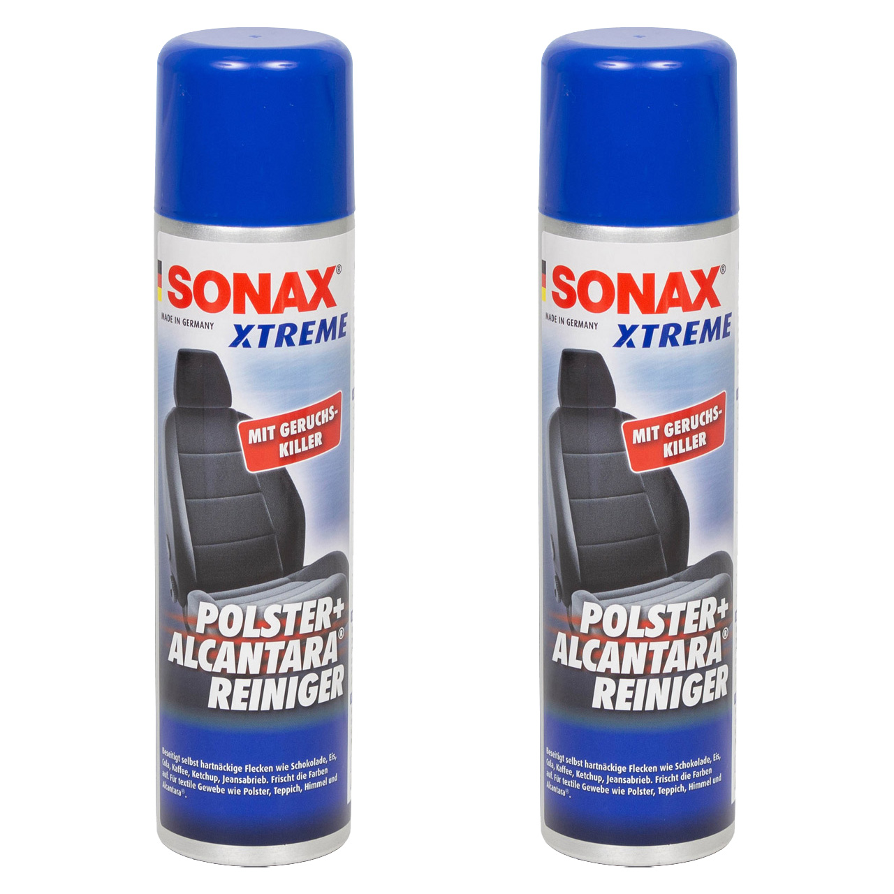 2x 400ml SONAX Xtreme Polster- & AlcantaraReiniger Geruchskiller Reiniger 206300