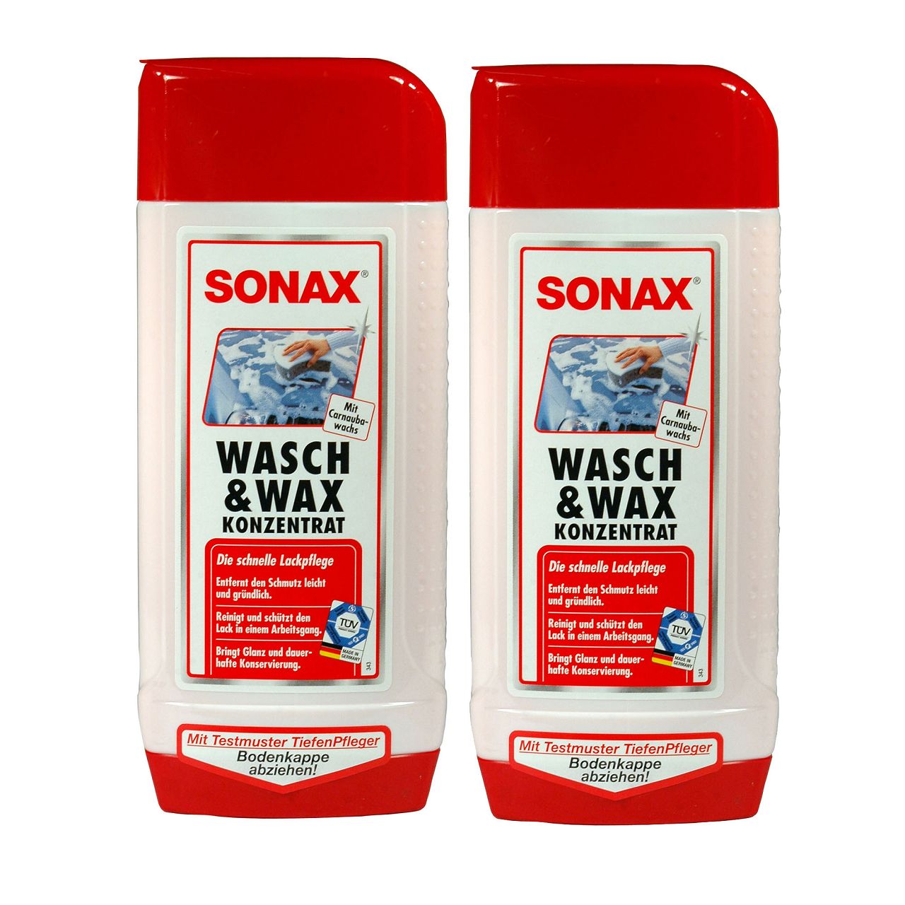 SONAX 313200 Konservierungswachs WASCH & WAX Konzentrat 2x 500ML
