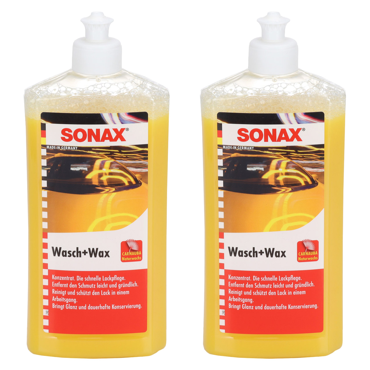 SONAX 313200 Konservierungswachs WASCH & WAX Konzentrat 2x 500ML