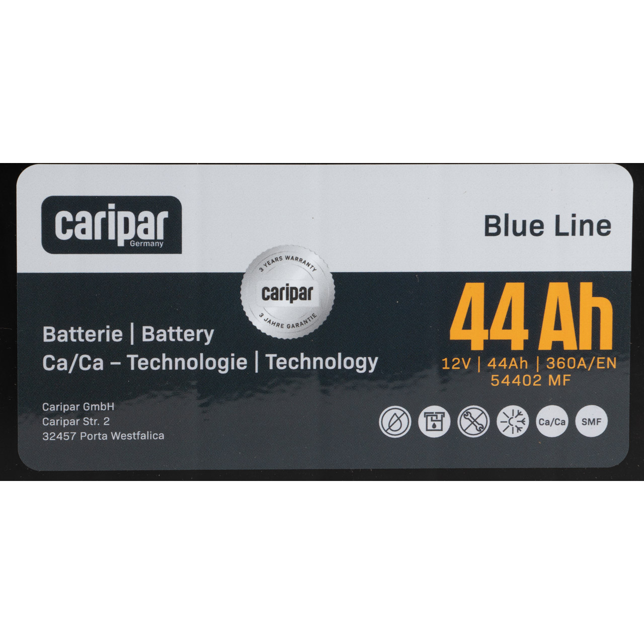 CARIPAR BLUE LINE PKW KFZ Autobatterie Starterbatterie 12V 44Ah 360A/EN B13
