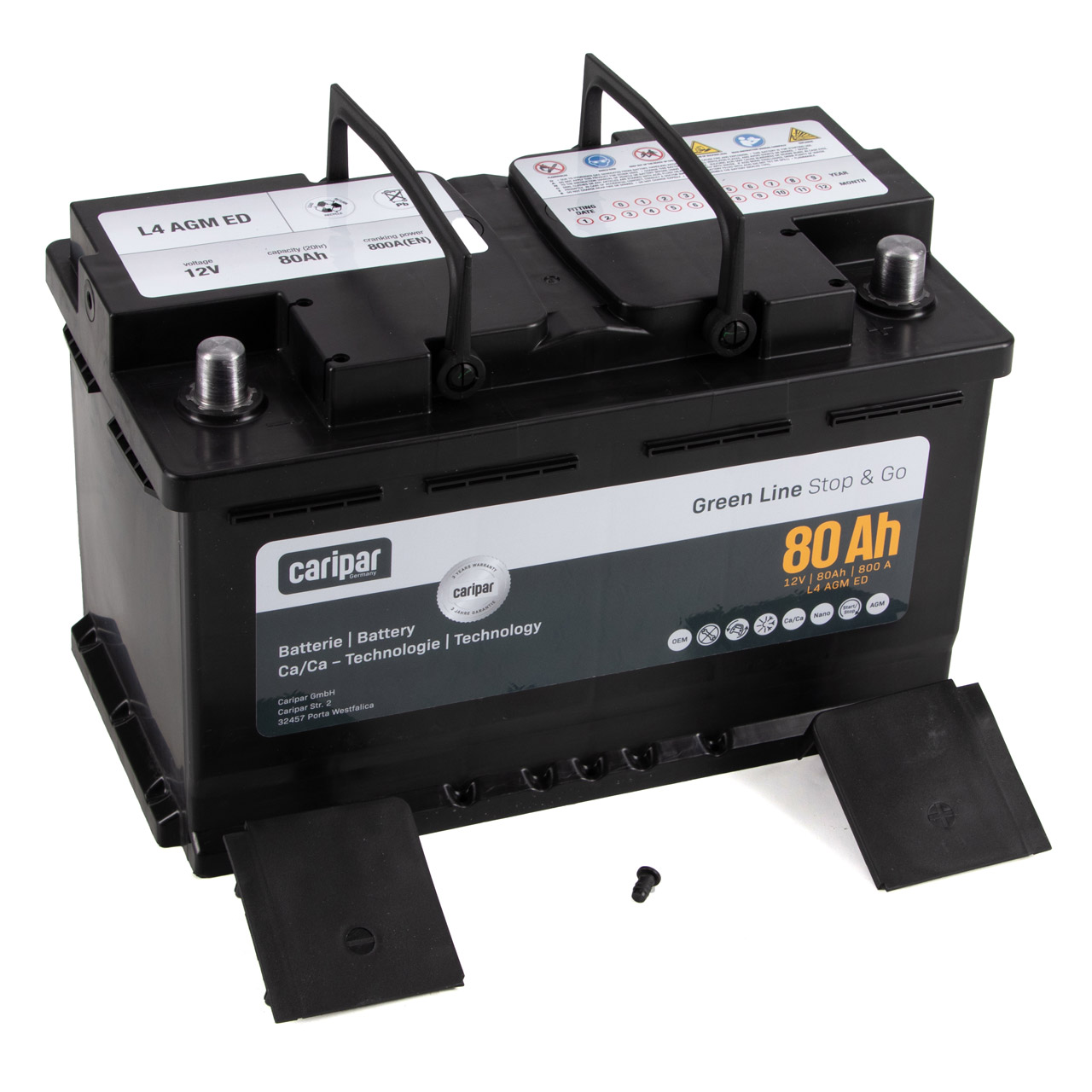 Autobatterie 12V 80Ah 800A/EN Bars AGM Line Starterbatterie Start Stopp  geeignet