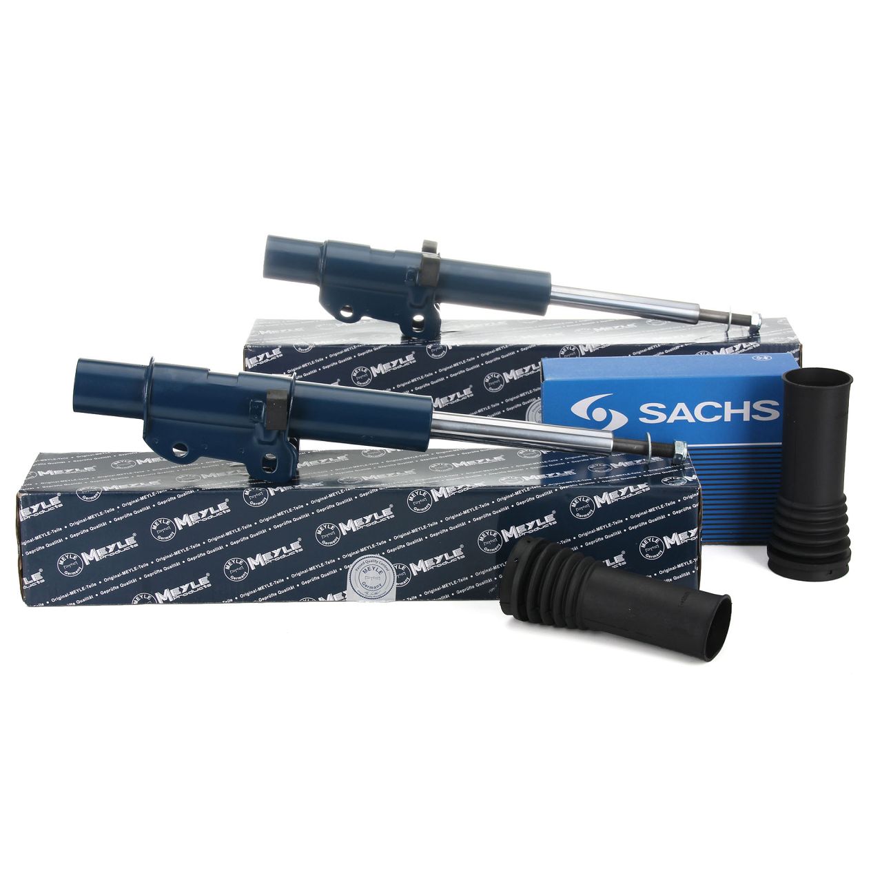 2x MEYLE Sto&szlig;d&auml;mpfer + SACHS Staubschutz f&uuml;r MERCEDES Sprinter VW Crafter vorne