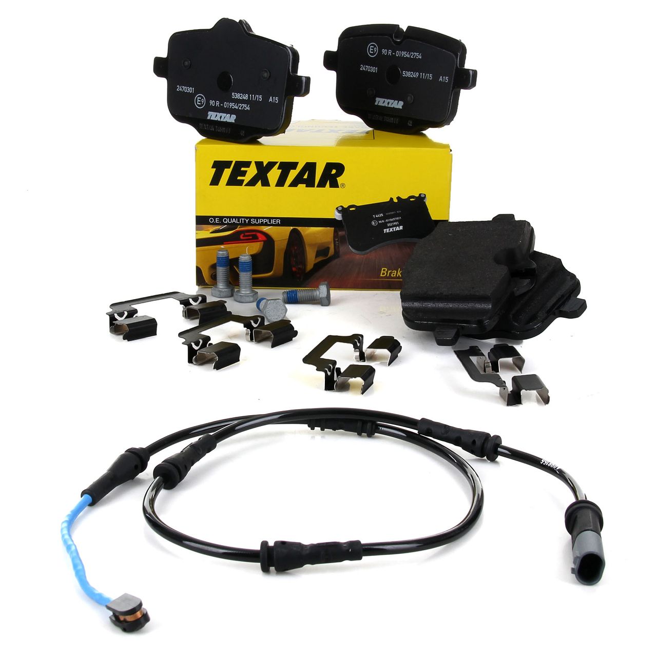 TEXTAR 2470301 Bremsbel&auml;ge + Warnkontakt f&uuml;r BMW 5er F10 6er F12 F13 F06 hinten