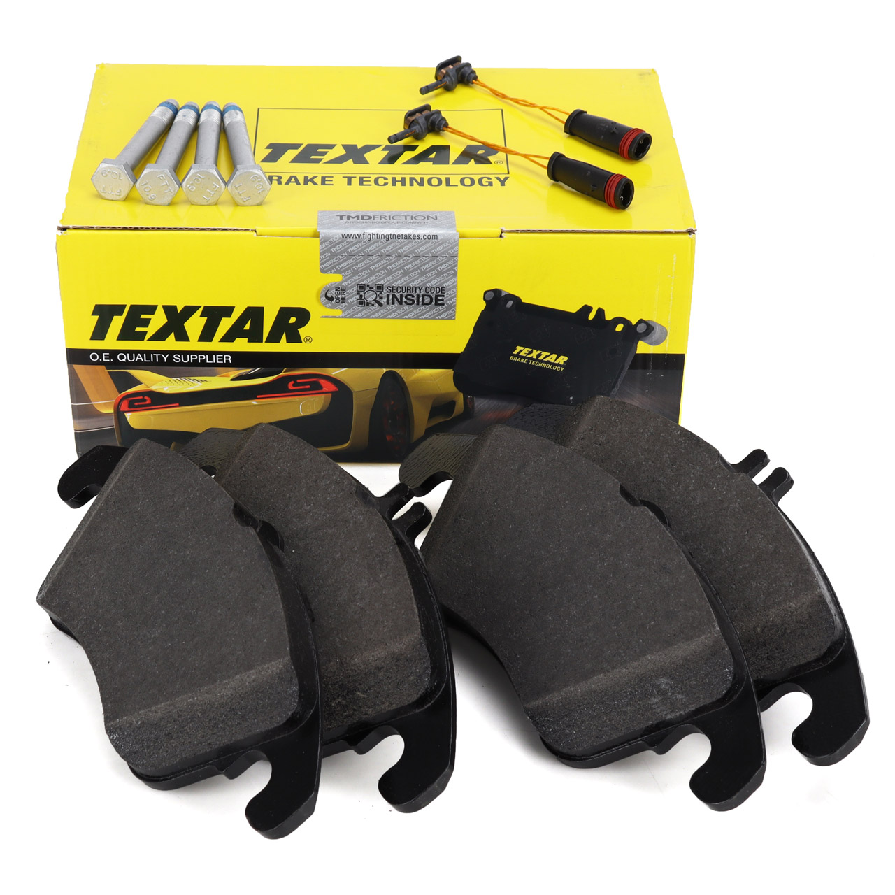 TEXTAR 2431001 Bremsbeläge + 2x Warnkontaktsensor MERCEDES C204 A207 S212 vorne