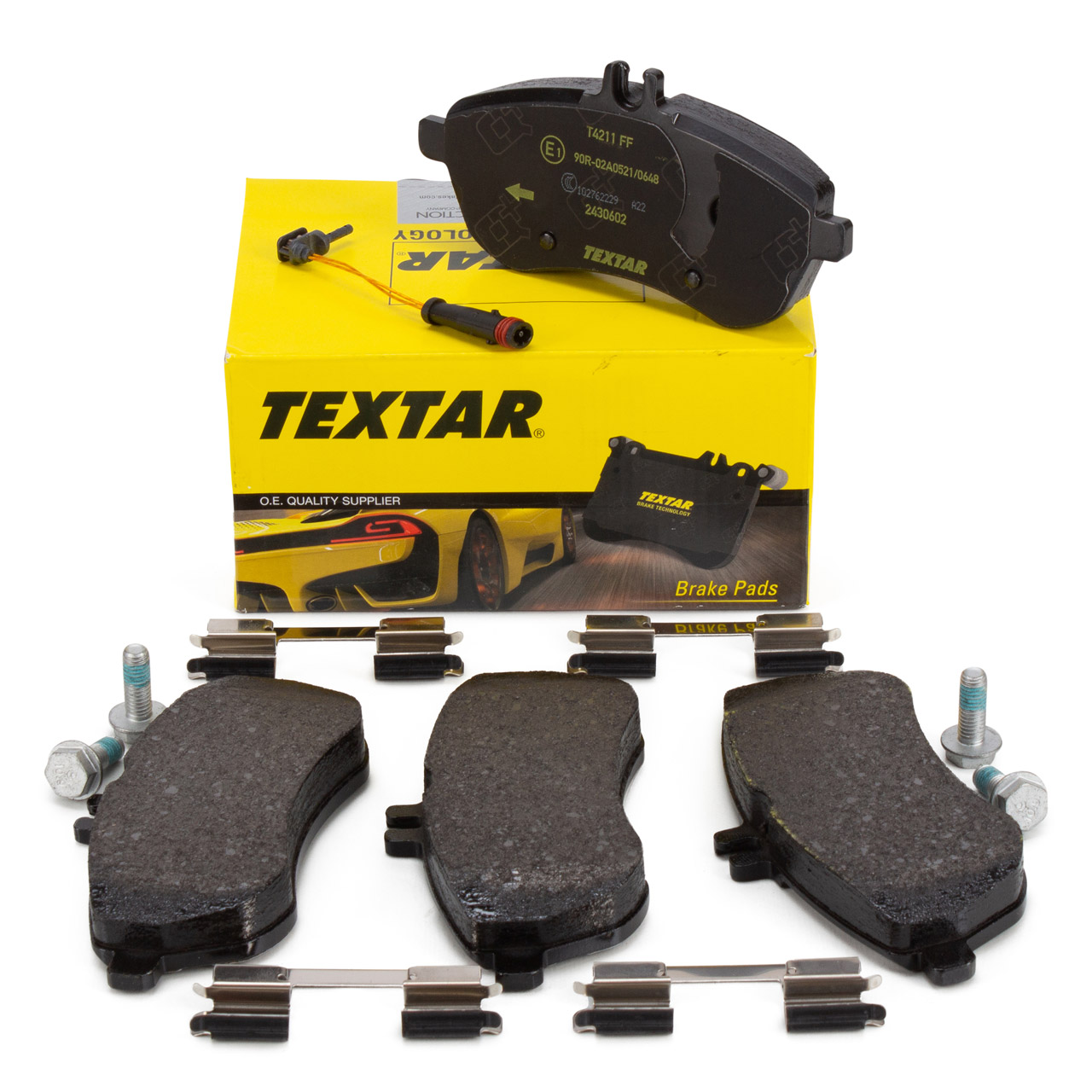 TEXTAR 2430602 Bremsbel&auml;ge + Warnsensor f&uuml;r MERCEDES C-Klasse W204 S204 C180/200CDI vorne